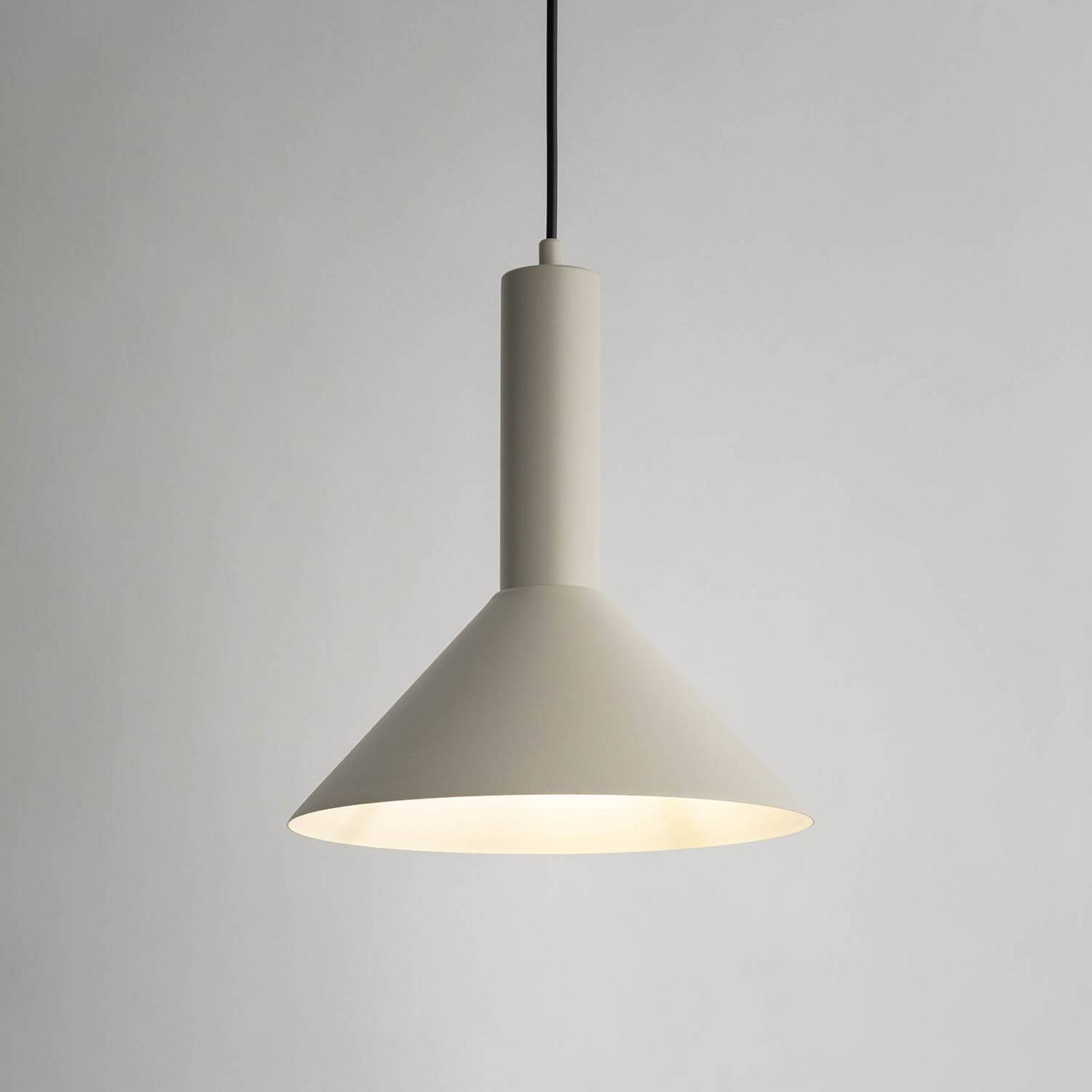 Lampa wisząca stożek Vitrum, taupe, stożkowa, Ø 26 cm