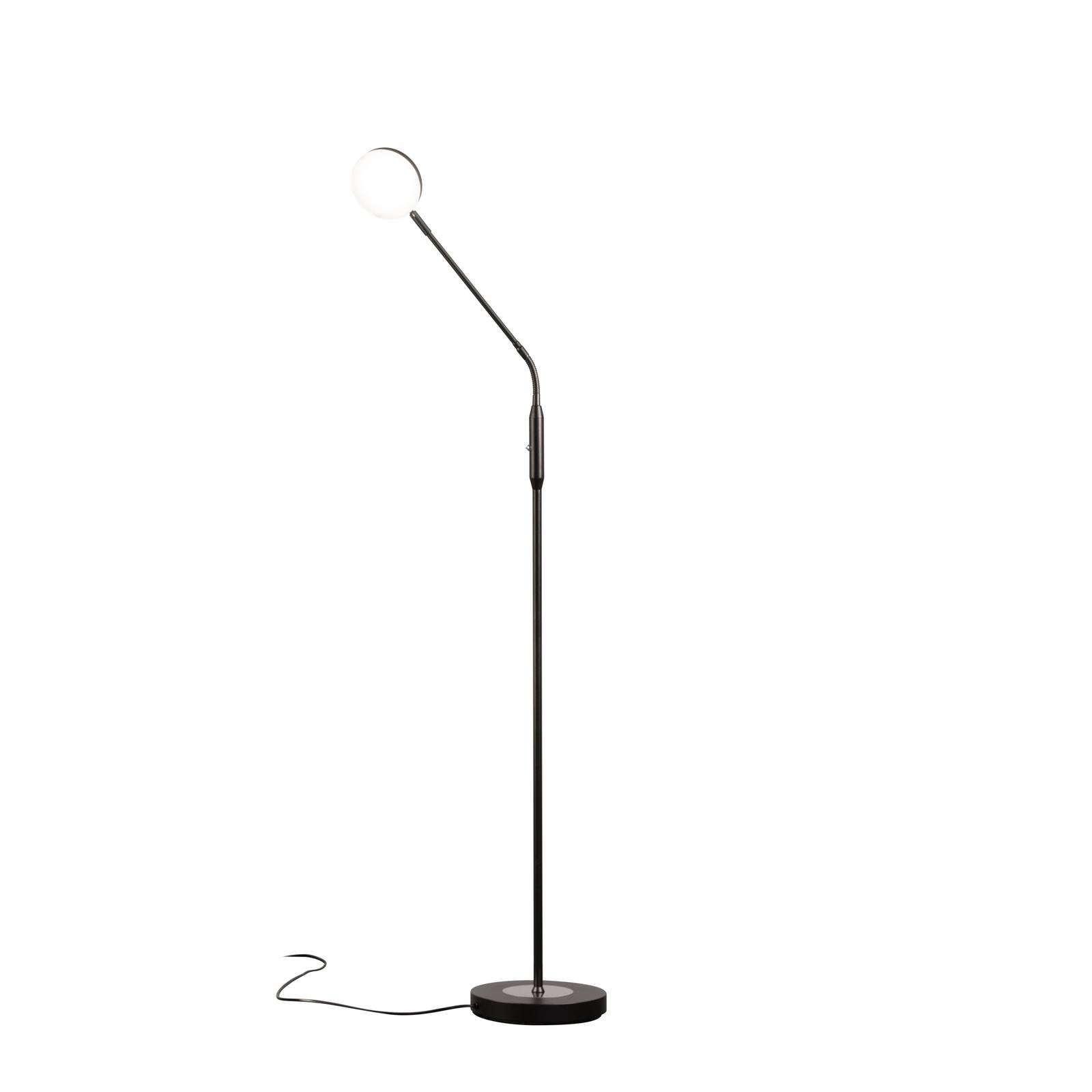 FISCHER & HONSEL Lampe sur pied LED Sorento, noir sable, hauteur 138 cm, CCT à intensité variable