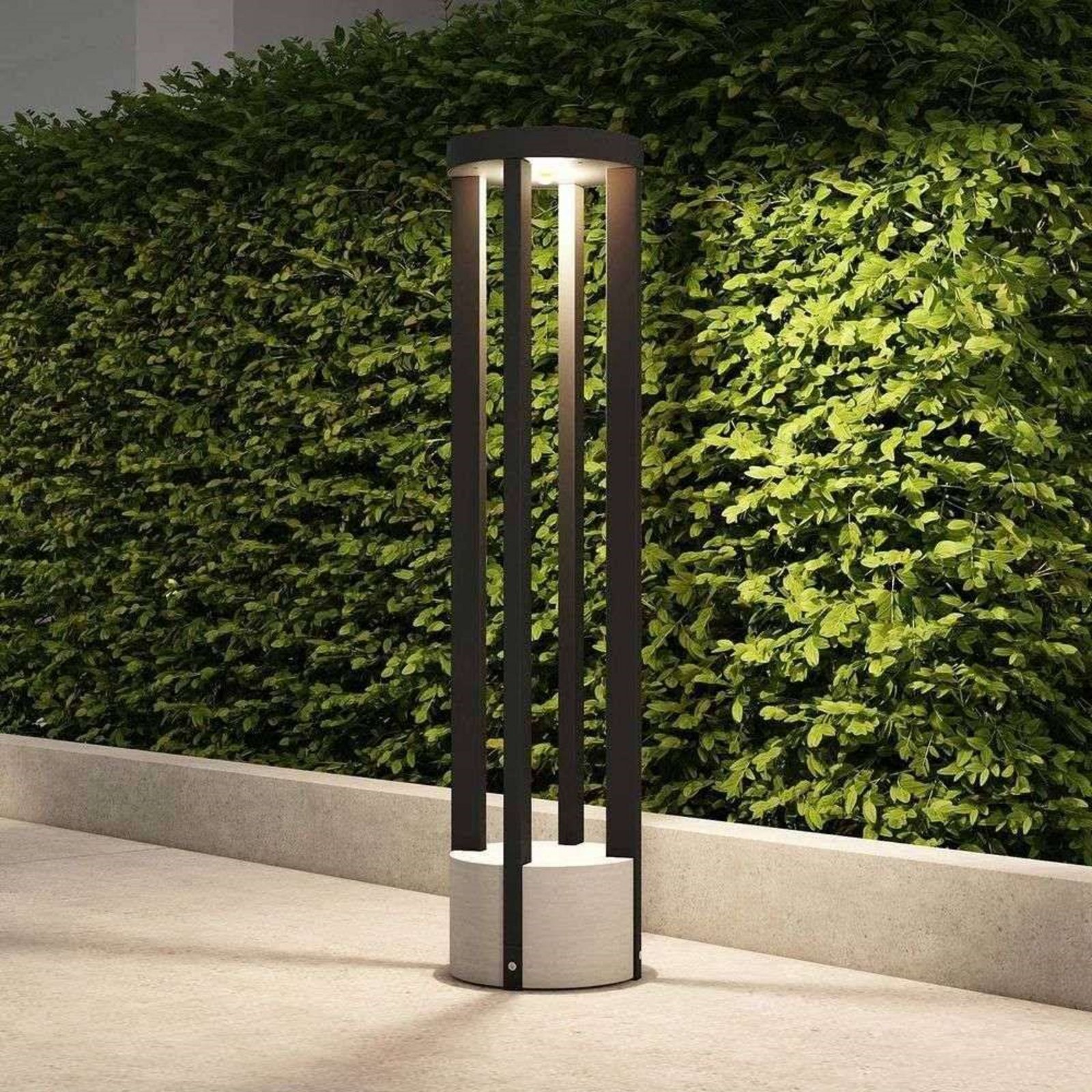 Kalisa Round LED Záhradná Lampa H68 Dark Grey - Lucande