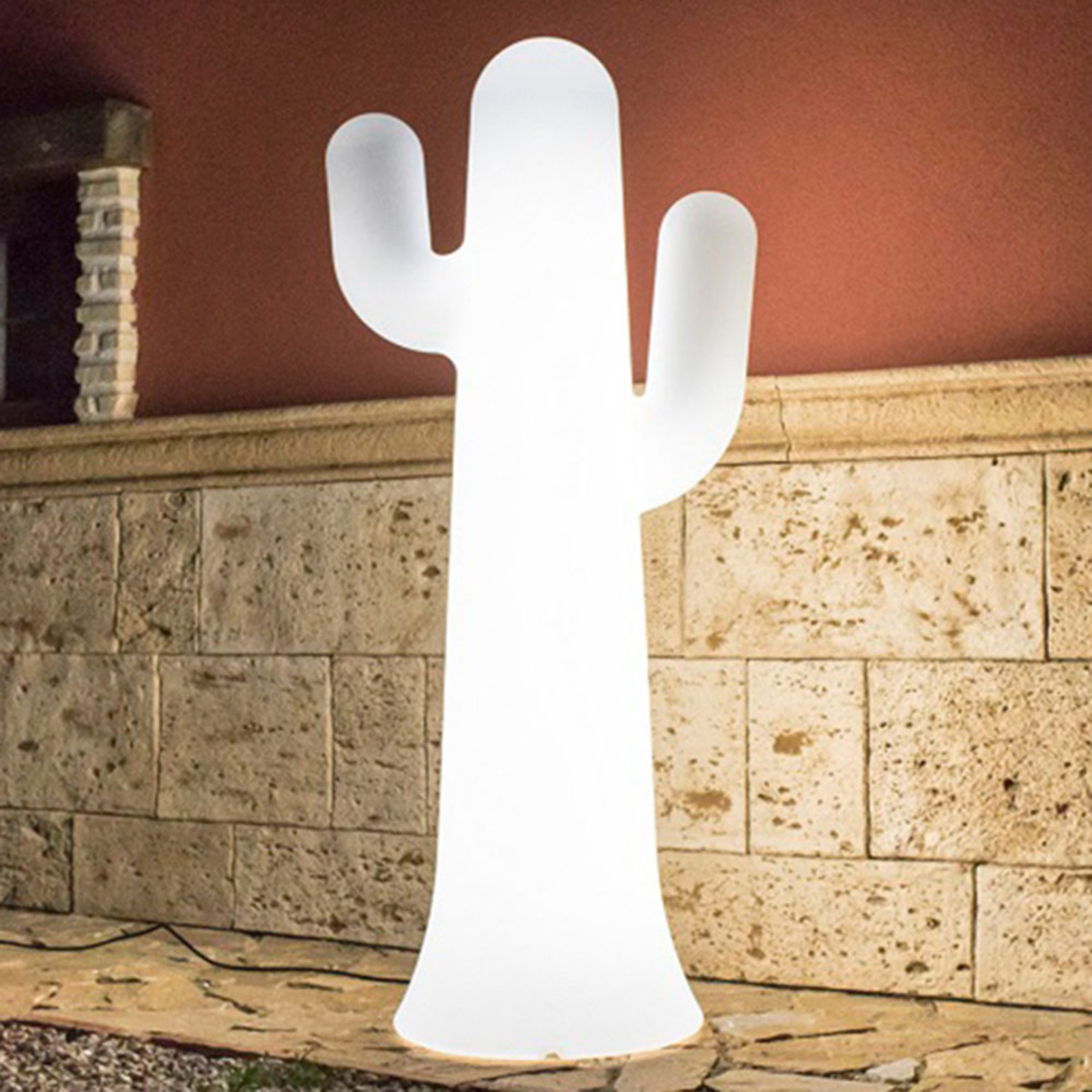 Stojacia lampa Newgarden Pancho LED biela s dobíjacou batériou