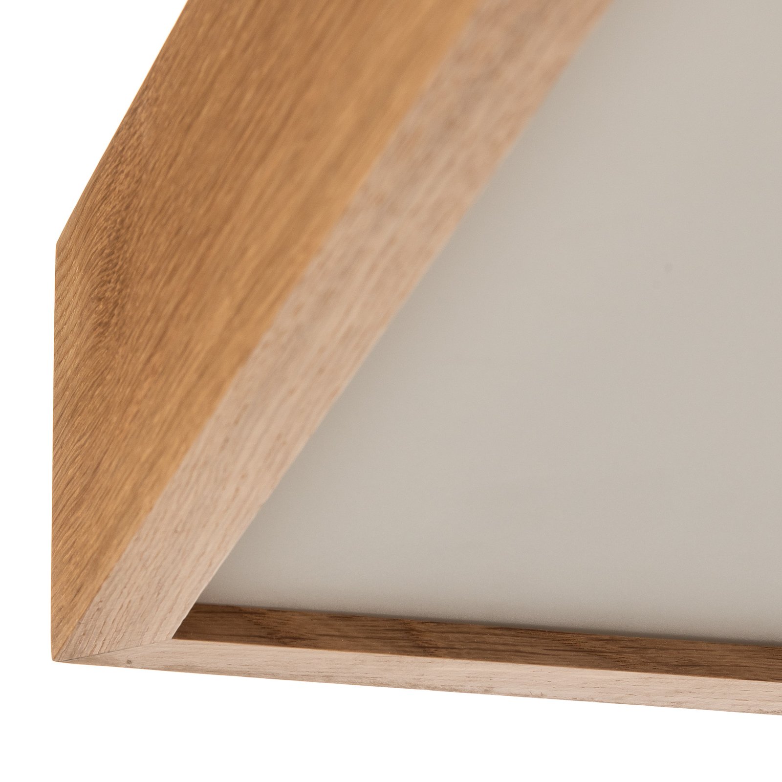 Таванно осветление Quatro DR с дървена рамка, 38,5 см
