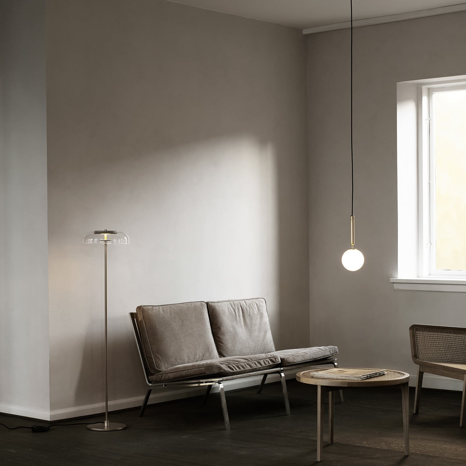 Miira 1 Lustră Pendul Brass/Opal White - Nuura