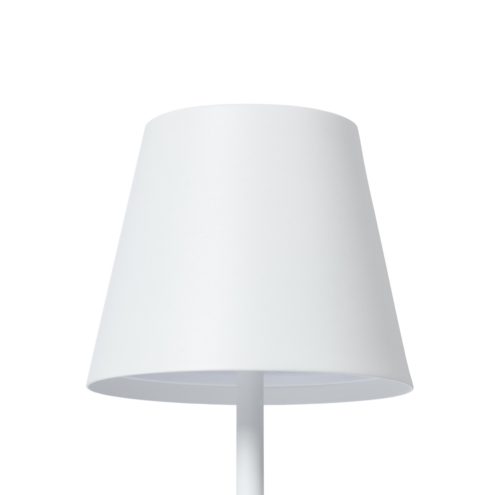 Lindby LED lampă de masă reîncărcabilă Janea CUBE, alb, metal