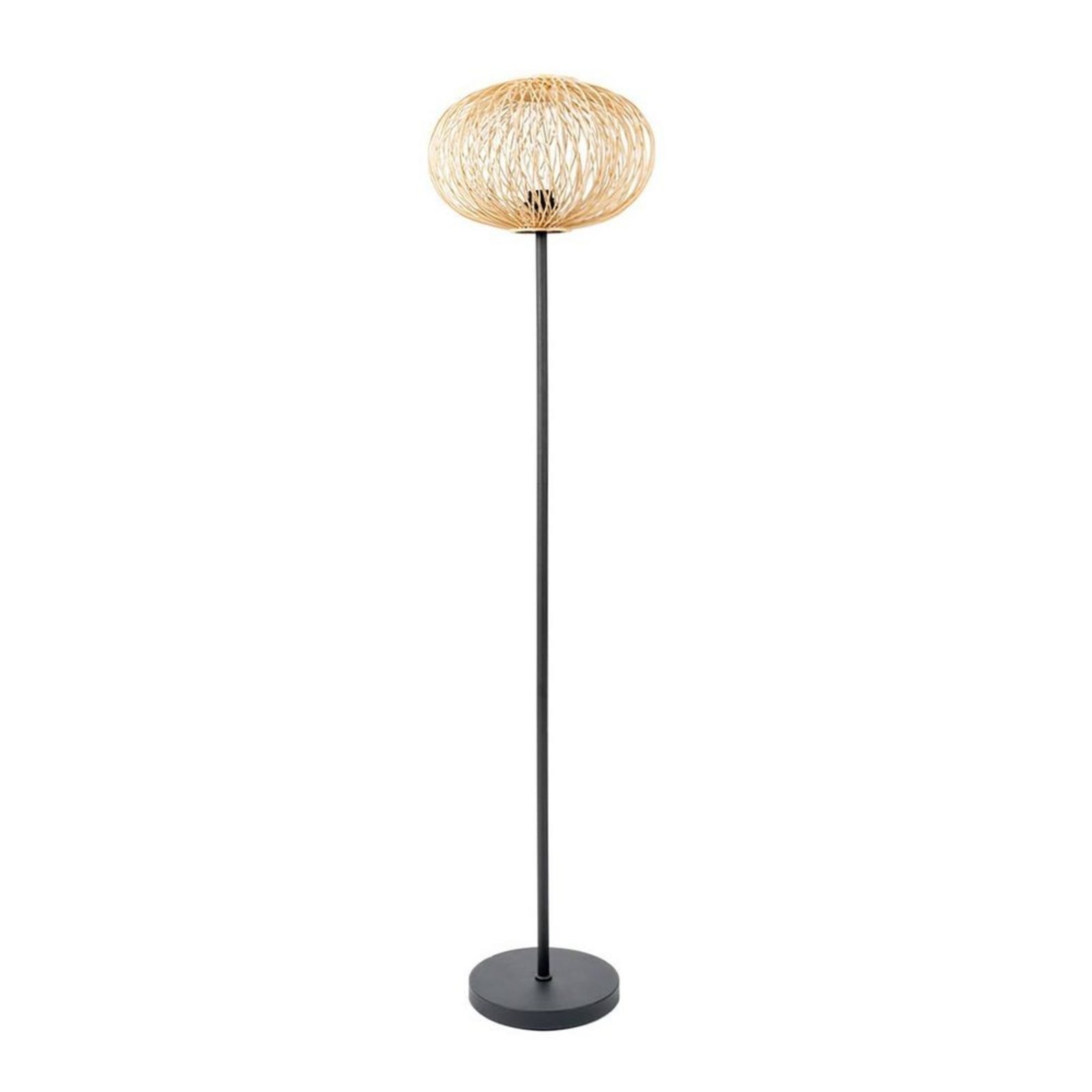 Solvira Lampadar Bamboo/Black - Lindby