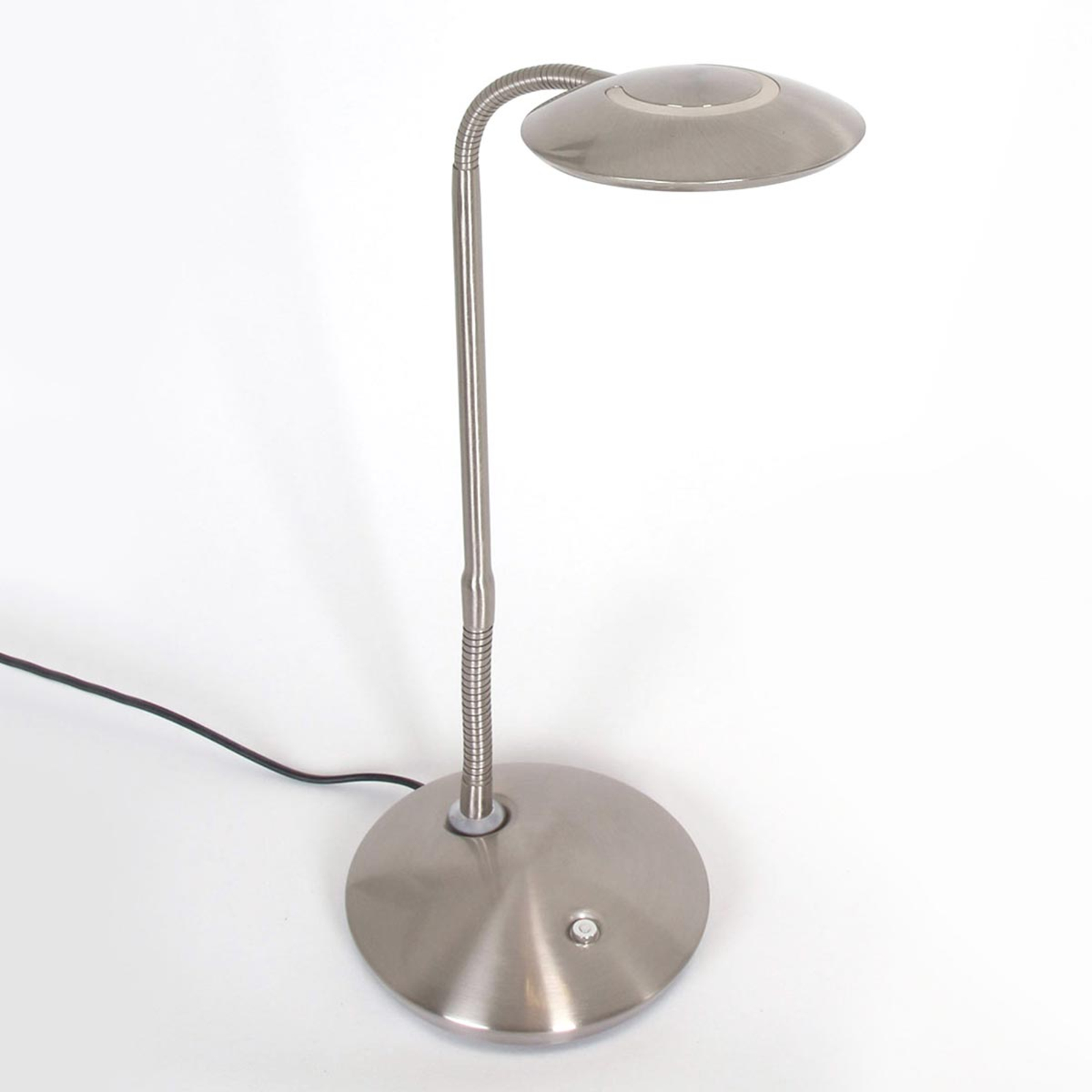 Zenith – lampa stołowa LED ze ściemniaczem,stalowa