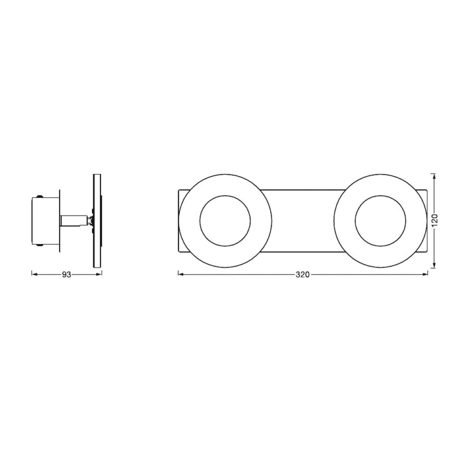 LEDVANCE SMART+ WiFi Orbis Wall Wave IP44 2-pkt.