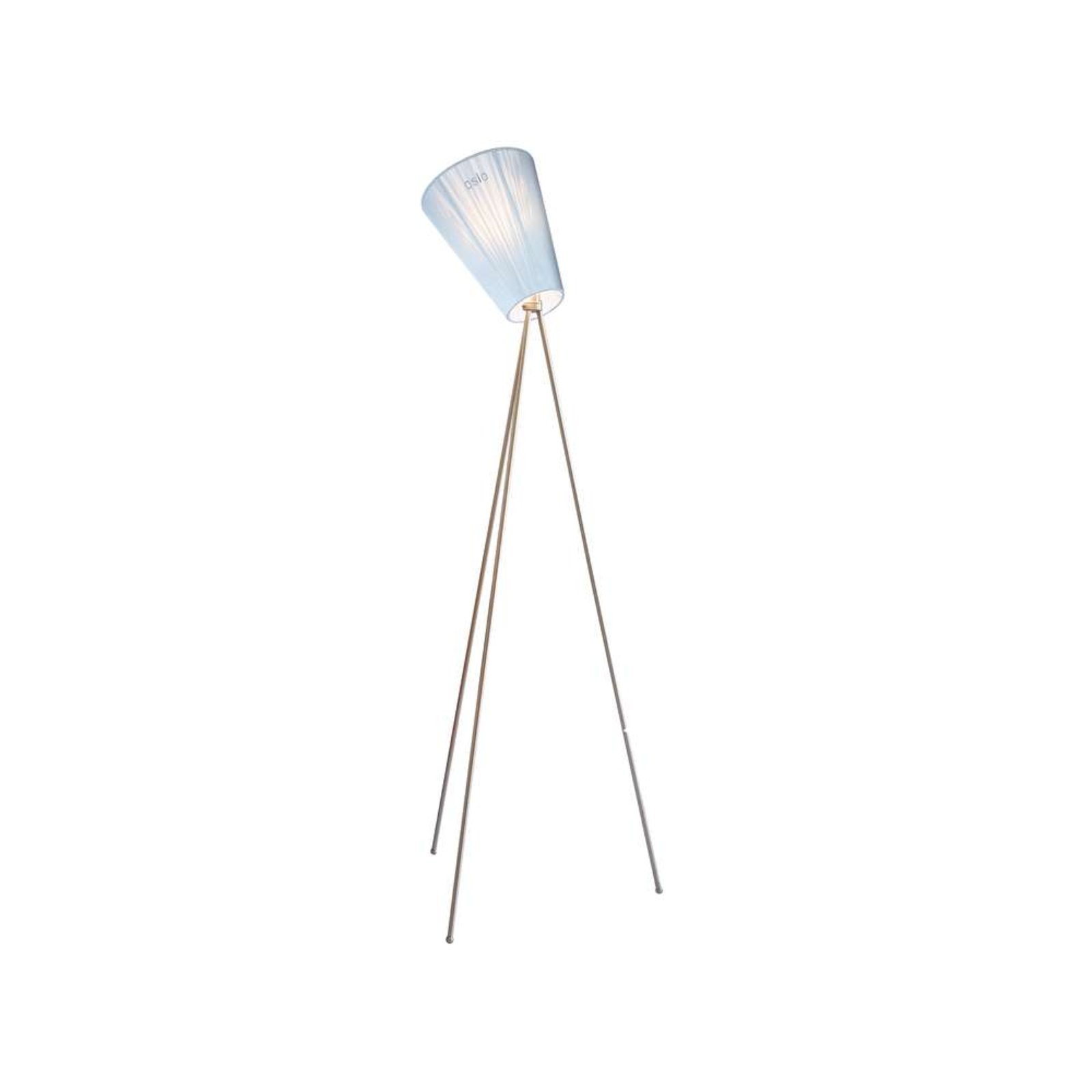 Oslo Wood Floor Lamp Steel/Light Blue - Northern