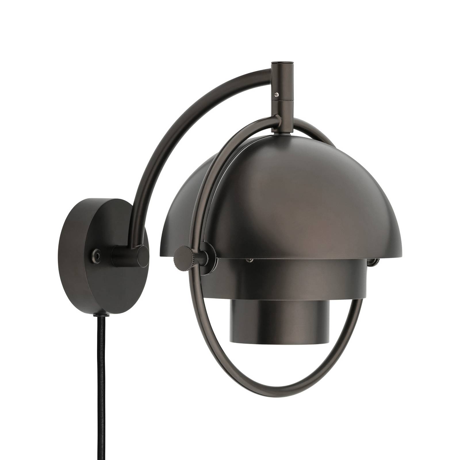 Gubi Kinkiet Multi-Lite, czarny-mosiężny, metal