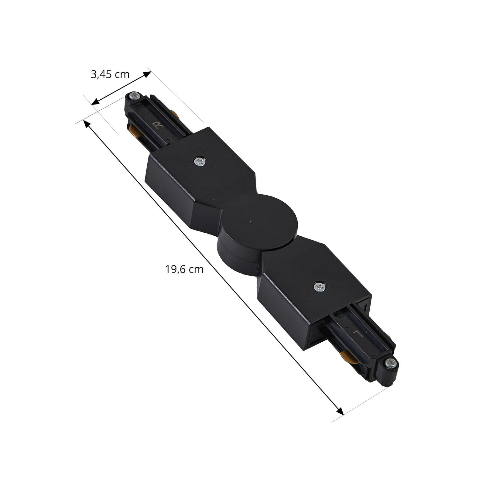 Linaro Track Connector Ajustável Preto - Lindby