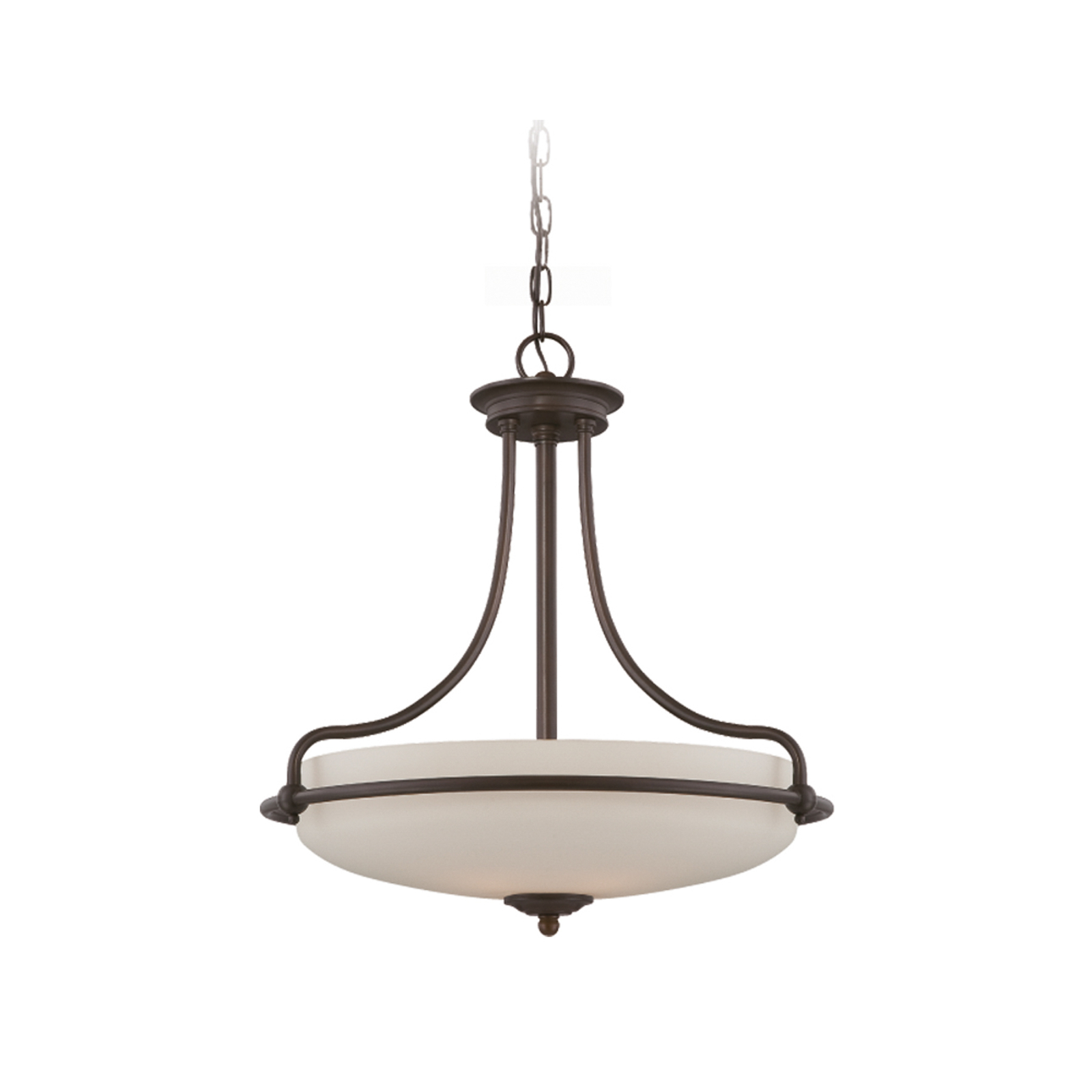 Griffin hanging light, palladian bronze