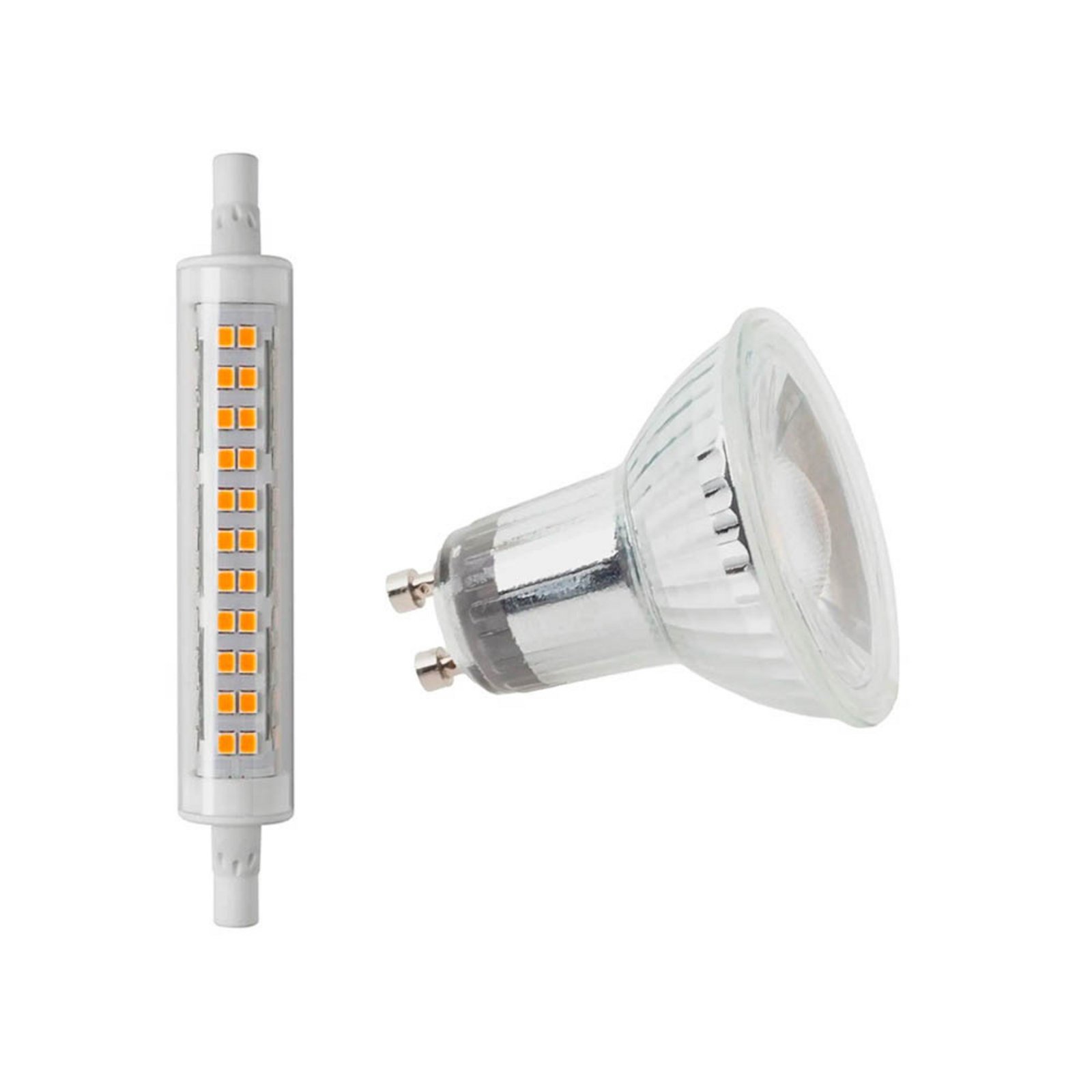 Bombillas LED Set 1x GU10 (380lm) & 1x R7s (1250lm)