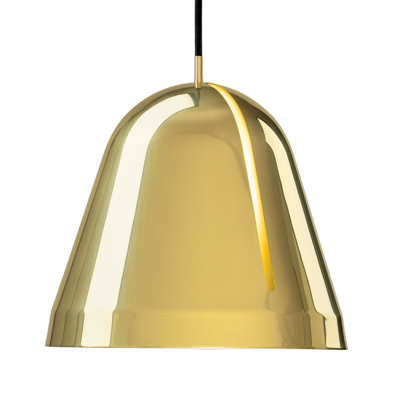Nyta Tilt Brass lampa wisząca, kabel tekstylny 3m