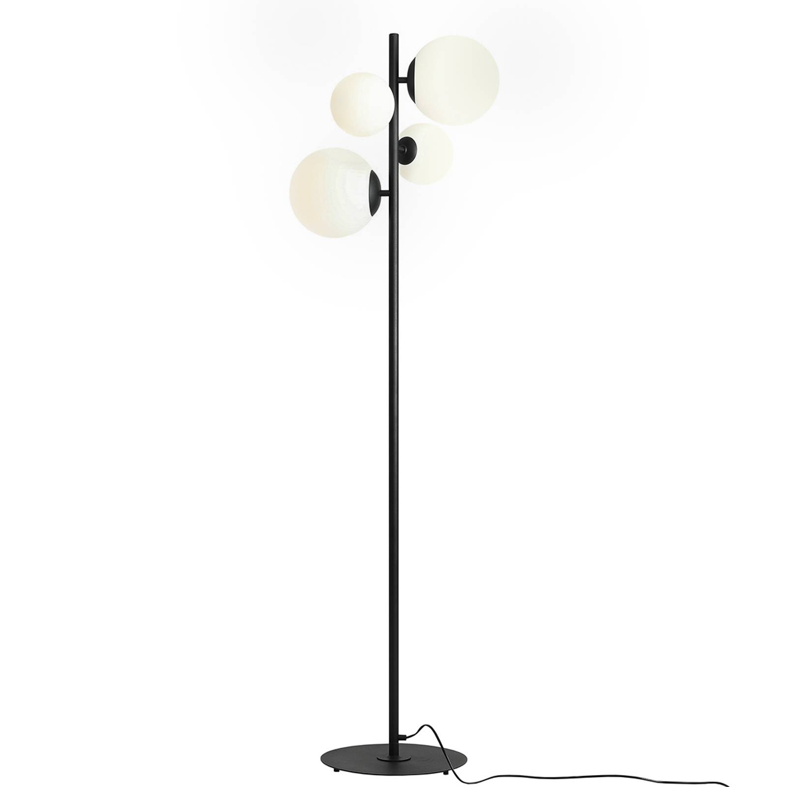 Lampa stojąca Bloom, 4-punktowa, czarna