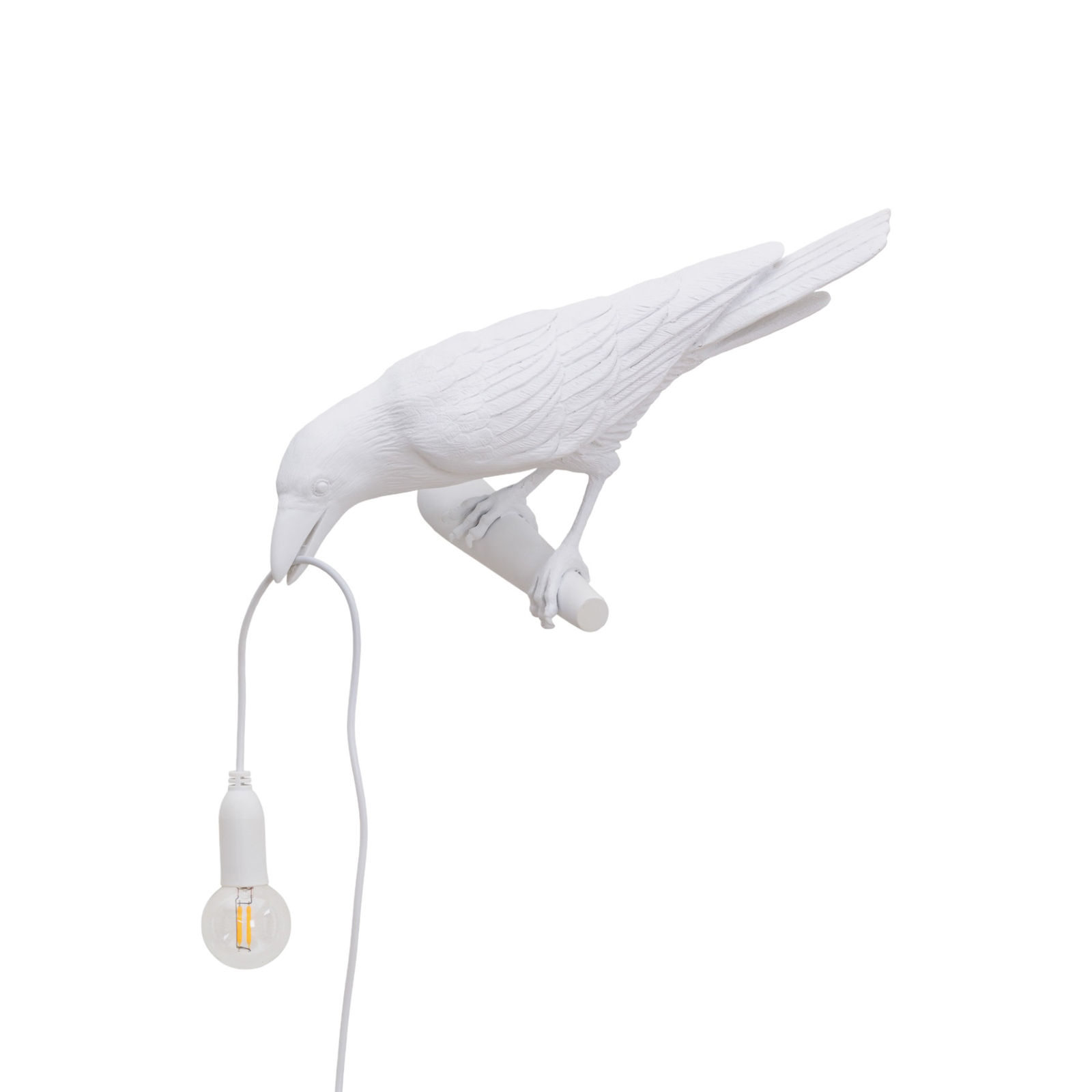 LED decoratie-buitenwandlamp Bird Lamp, links, wit
