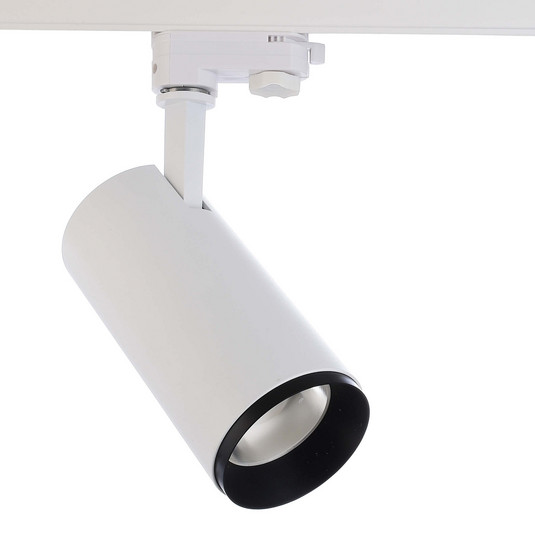 DOITOOL Faretto A Binario LED Per Interni 35W, Proiettore Orientabile Parete/Soffitto, Luce Calda 86-256V, Bianco Plastica