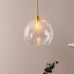 EBB & FLOW Rowan hanglamp helder glas, goud Ø 28cm