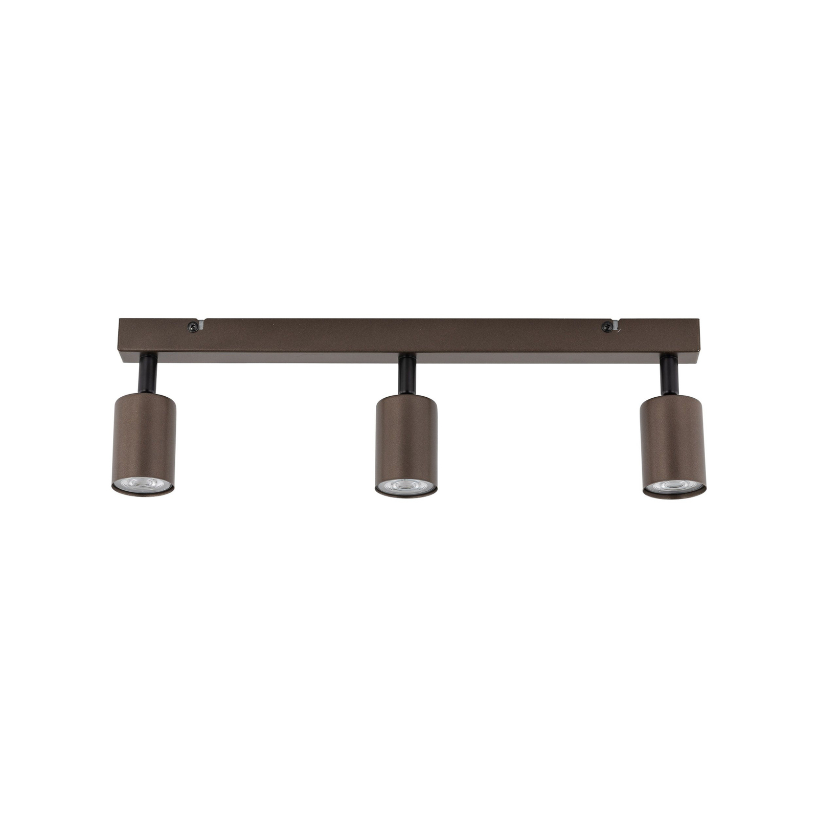 Plafondspot Top, verstelbaar, bruin, 3-lamps lineair