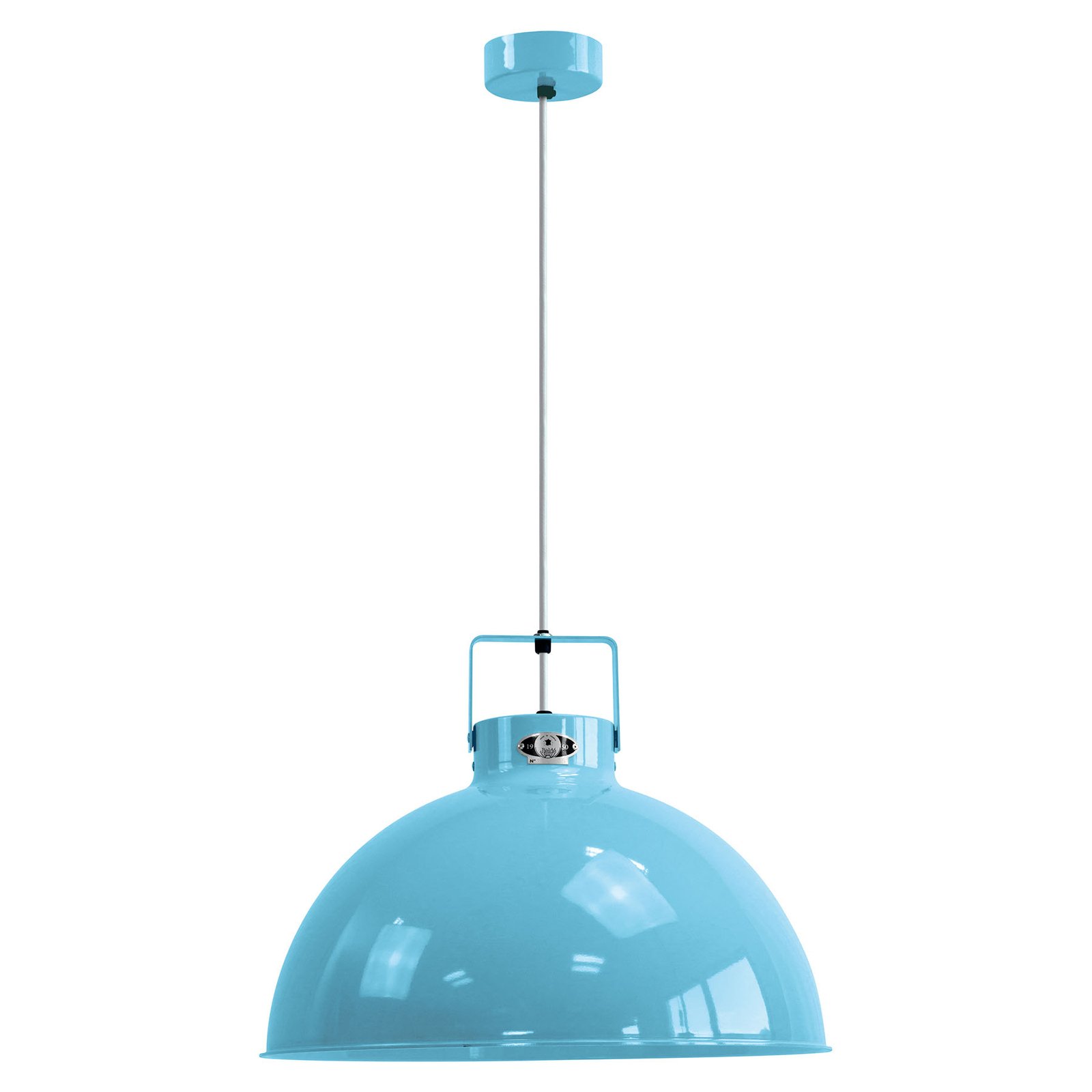 Jieldé Dante D450 hanglamp, lichtblauw, Ø 45 cm