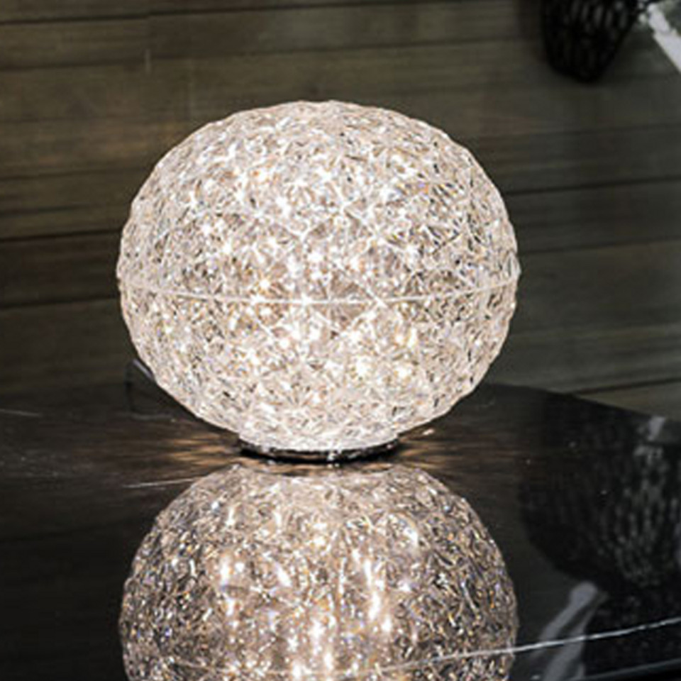 Kartell Planet Bordslampa Small Kristall, transparent från Kartell