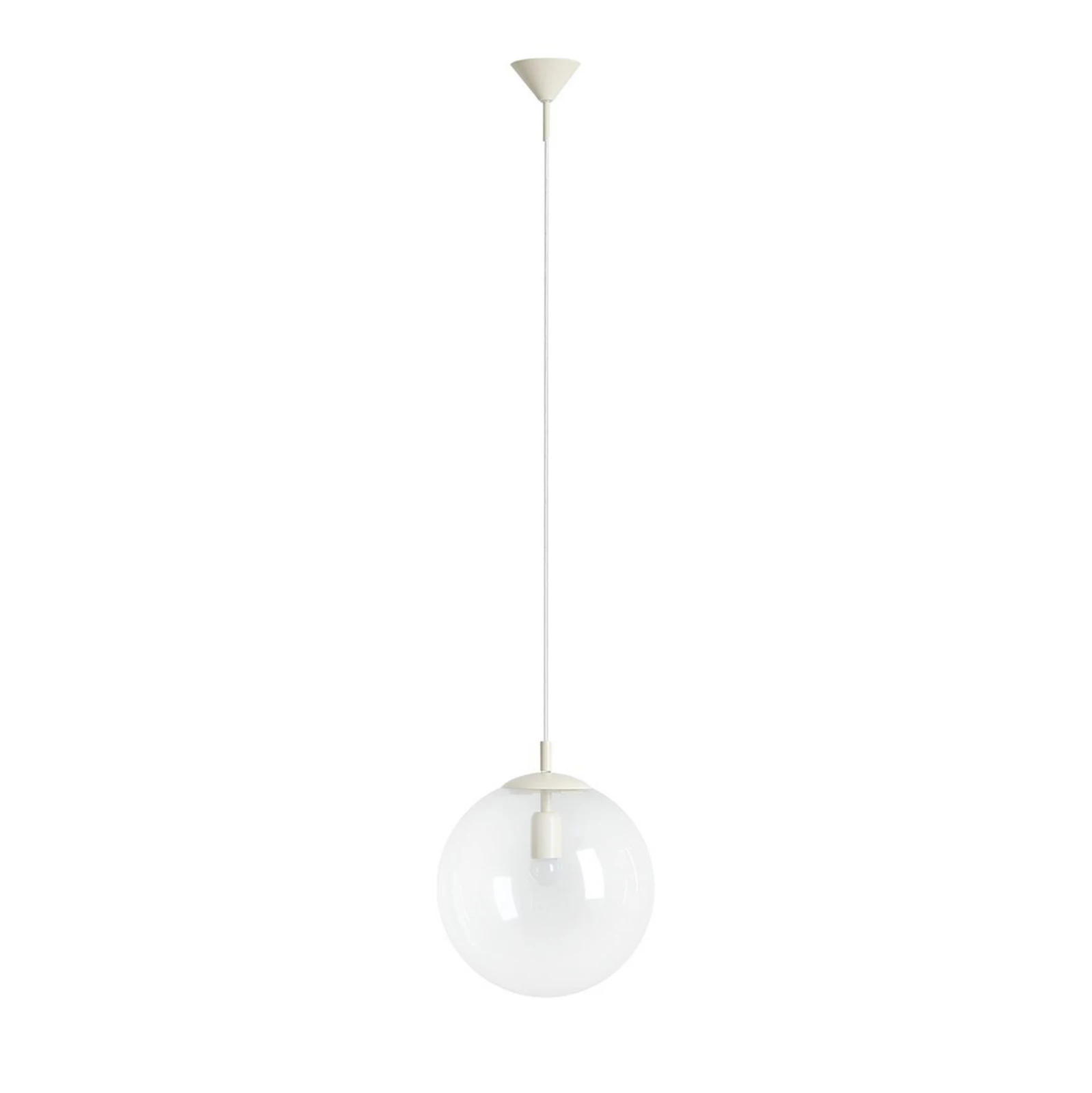 Hängeleuchte Dione, einflammig, klar/creme