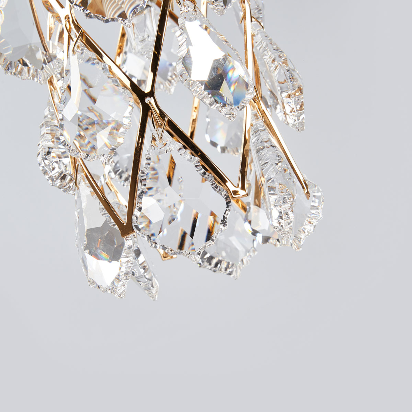CHARLENE - pozlaćena stropna svjetiljka od kristala
