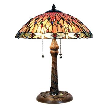 Fascinante lámp. mesa Bella en estilo Tiffany
