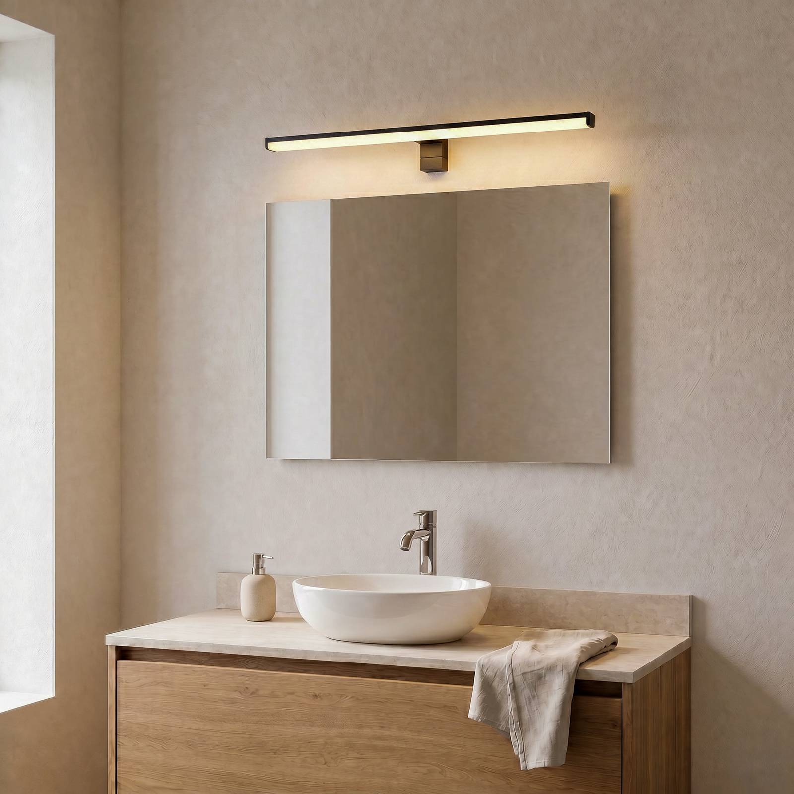 Trio Lighting LED wandlamp Lino, mat zwart/wit