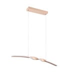 LED pendant light Ginko, sand, metal, length 79 cm