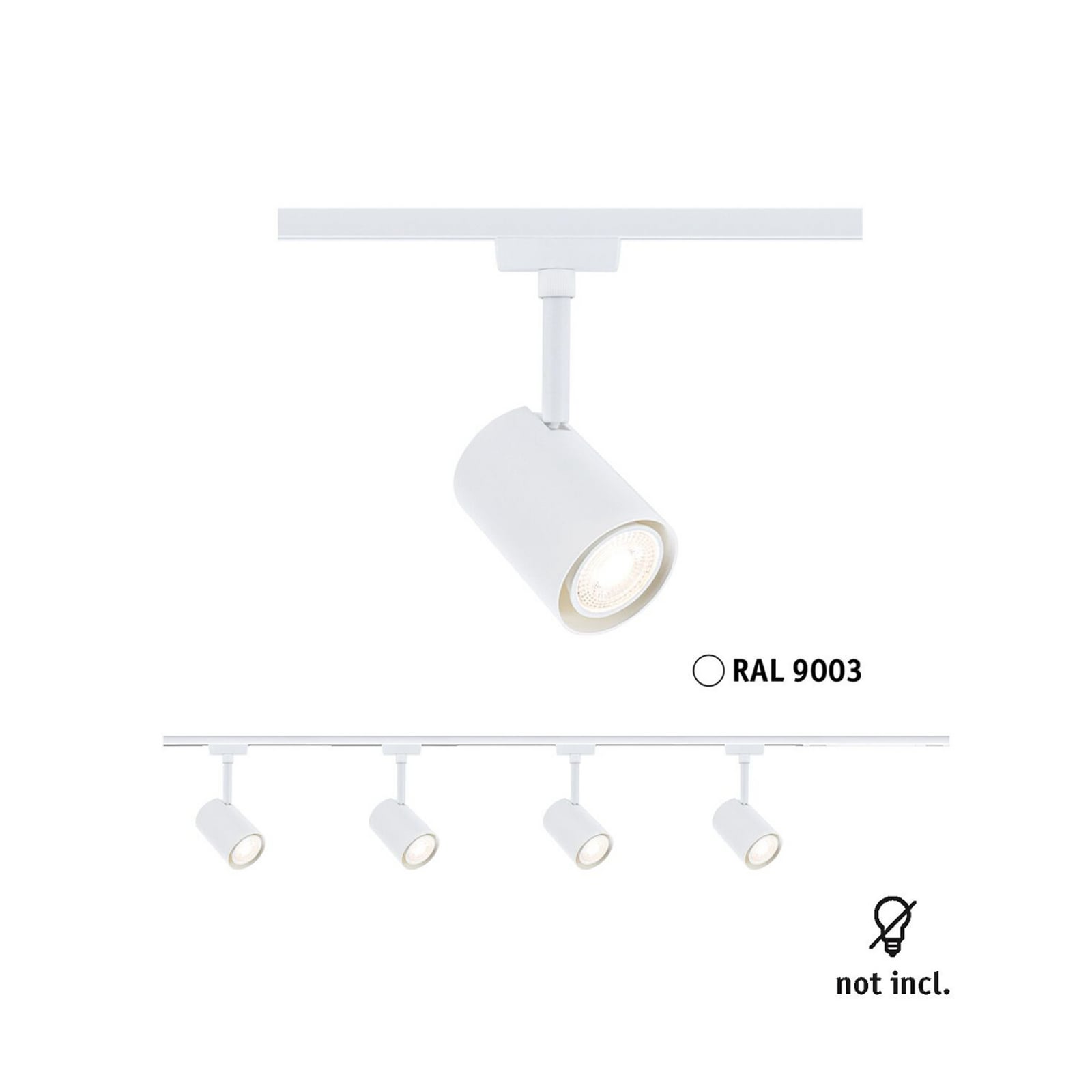 Set de pornire Paulmann Luxe, alb, alimentare centrală, GU10 Set de pornire Paulmann Luxe, alb, alimentare centrală, GU10
