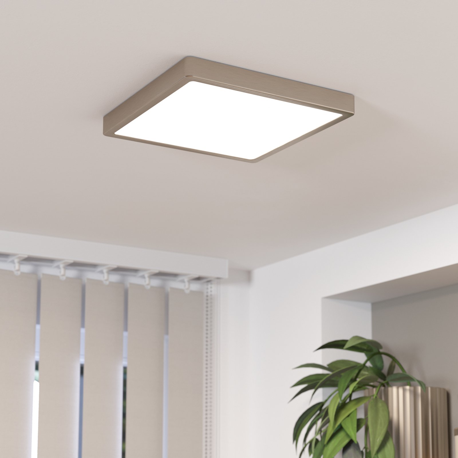 LED-Anbaupanel Fueva 5 IP20 830 nickel 28,5x28,5cm