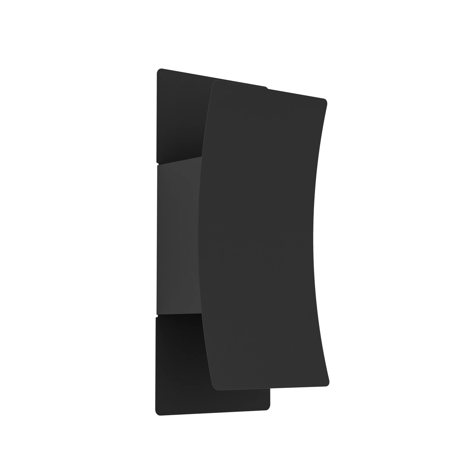Verdolino-LED-ulkoseinälamppu, musta, korkeus 28 cm, metallia