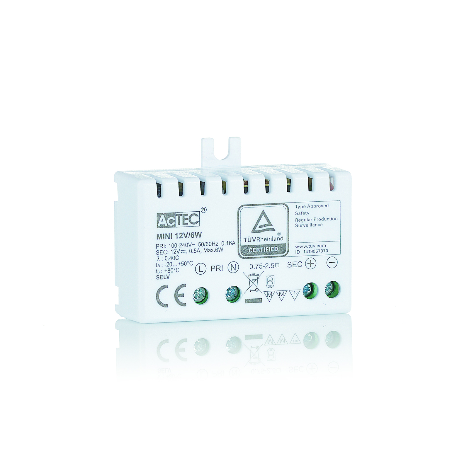 AcTEC Mini LED-Treiber CV 12V, 6W, IP20