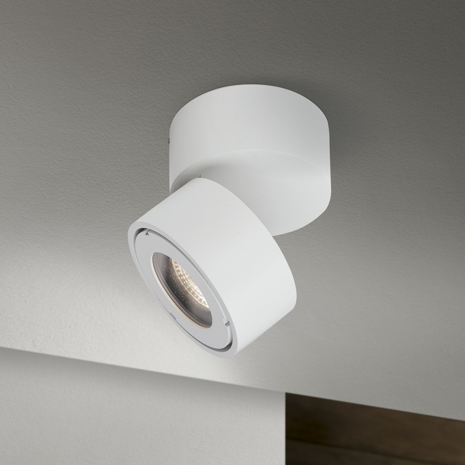 Harvey buitenspot LED, wit, Ø 10 cm, gegoten aluminium