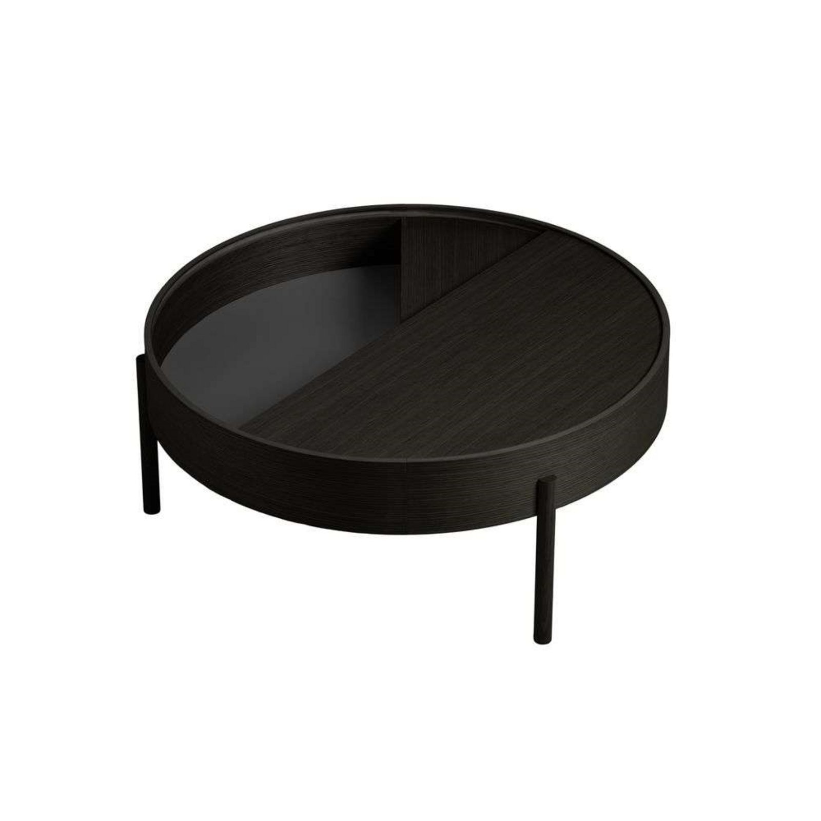 Arc Coffee Table Ø89 Black Ash - Woud