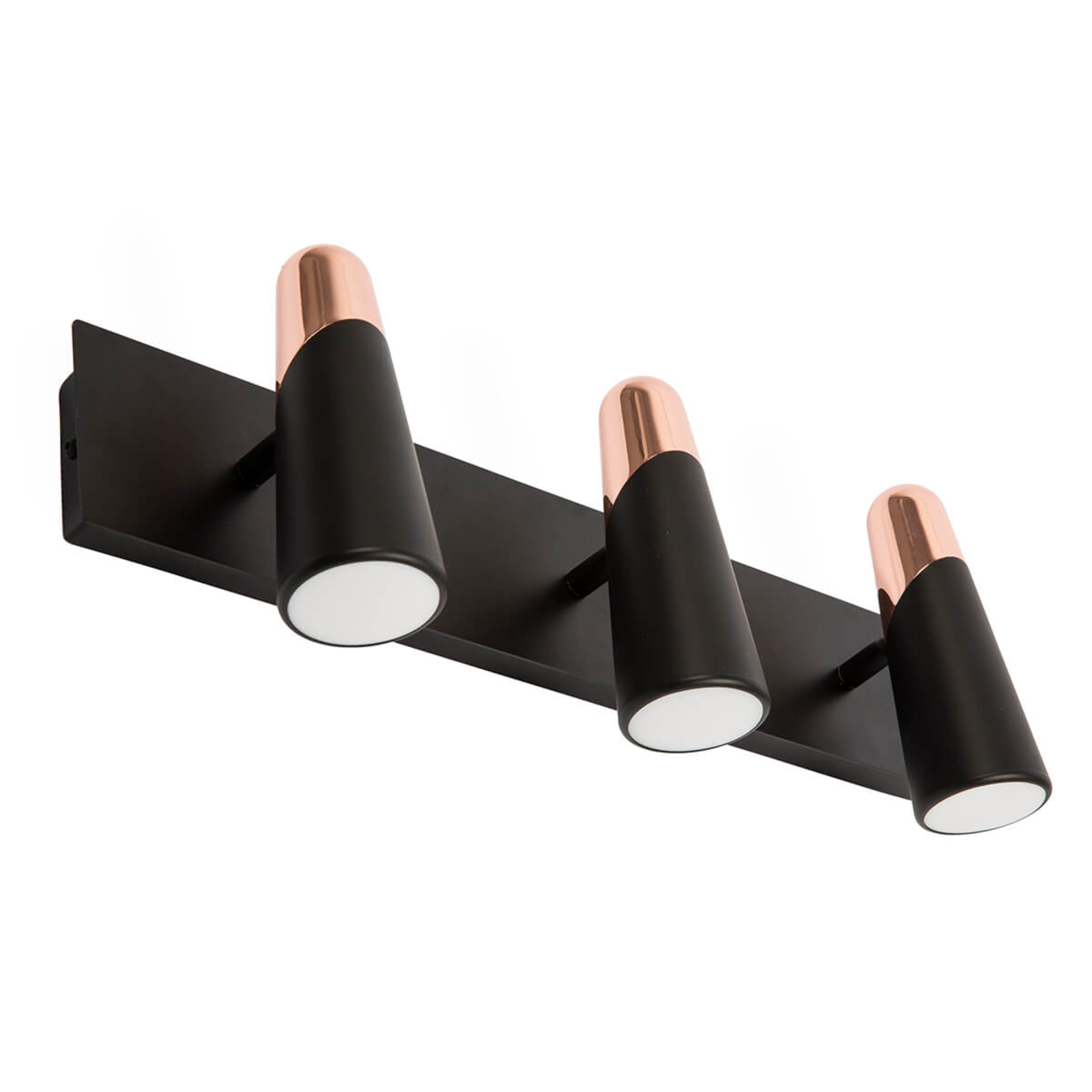 FARO BARCELONA 3-bulb Lao LED wall spotlight with modern design, for Living / Dining Room, metal, plastic, 4.5 W, energy efficiency: A++, W: 42 cm, H: 14 cm