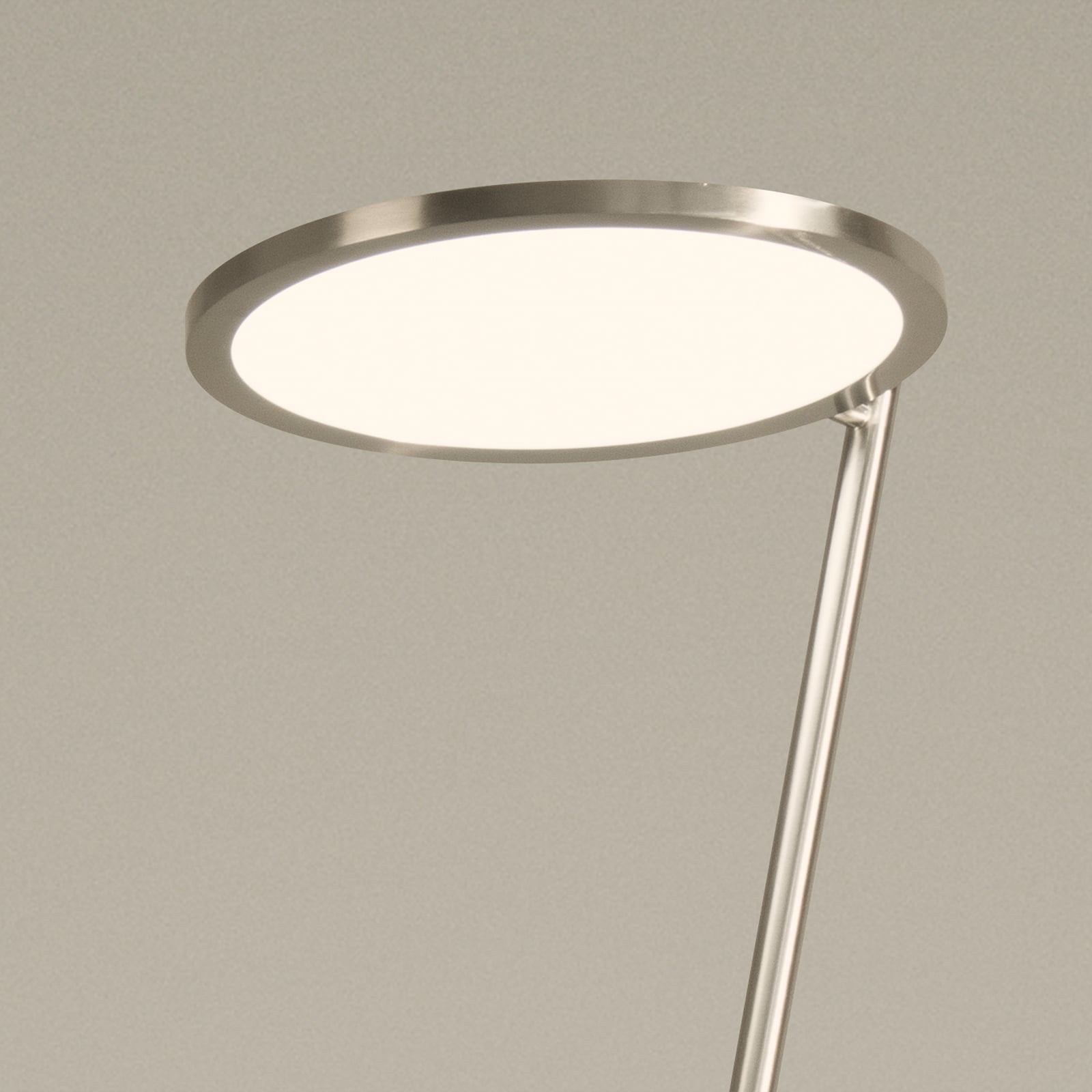LED-Stehlampe Velara nickelfarben Höhe 175 cm, Metall Dimmer