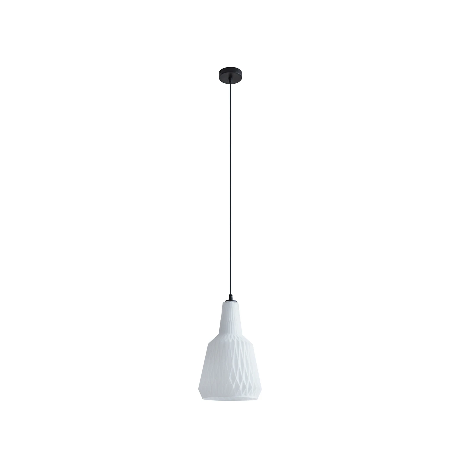 Lindby pendel Belarion, opal, 1-lys, glas, Ø 23 cm