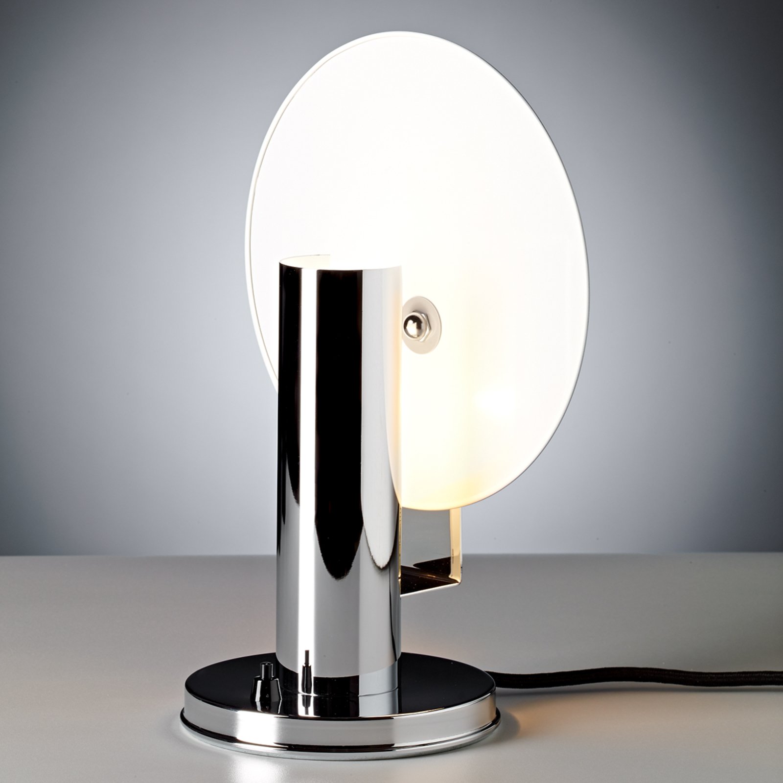 De Stijl table lamp with a chrome-plated frame
