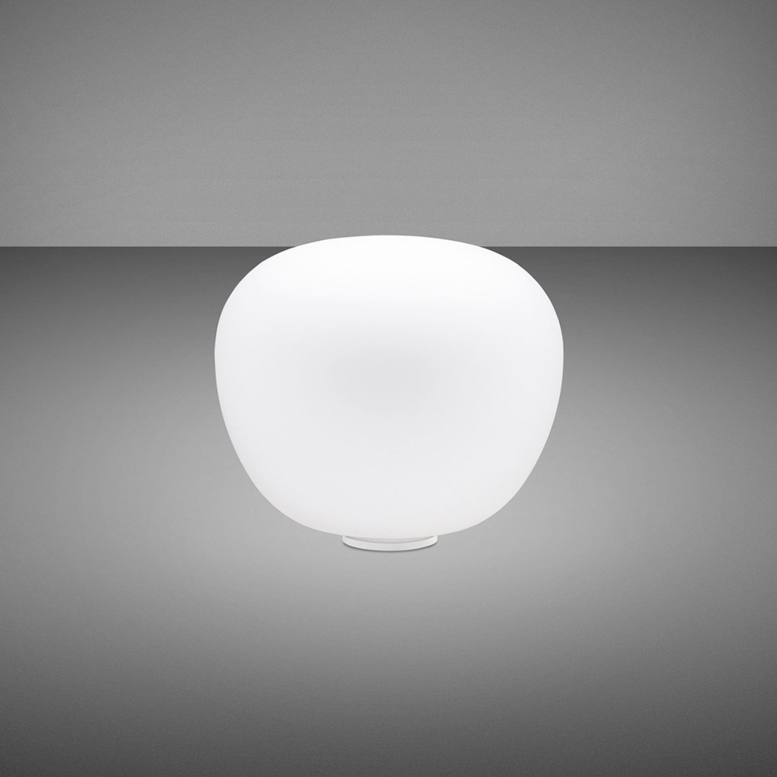 Fabbian Lumi Mochi tafellamp, liggend, Ø 20 cm