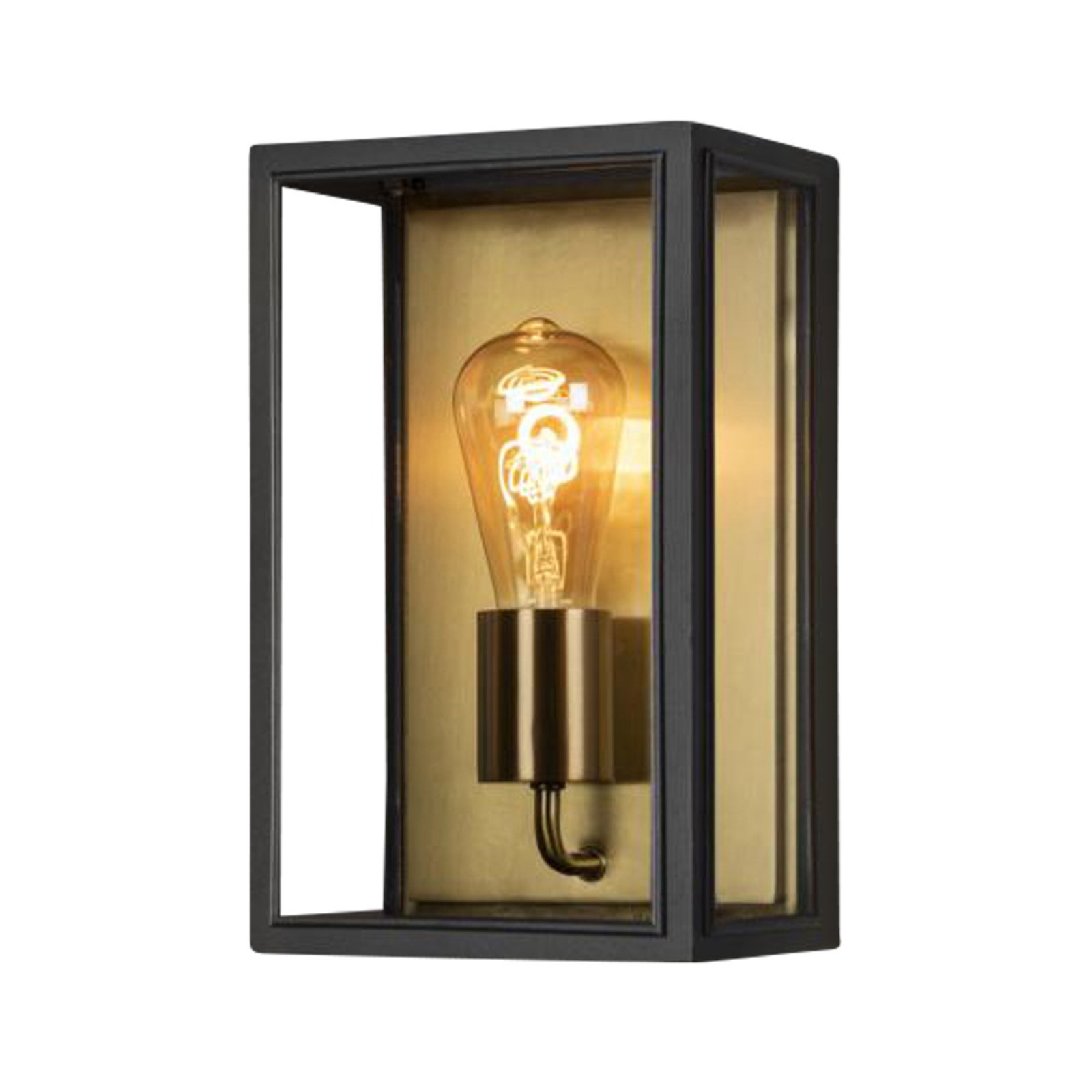 Carpi outdoor wall lamp, black, width 18cm