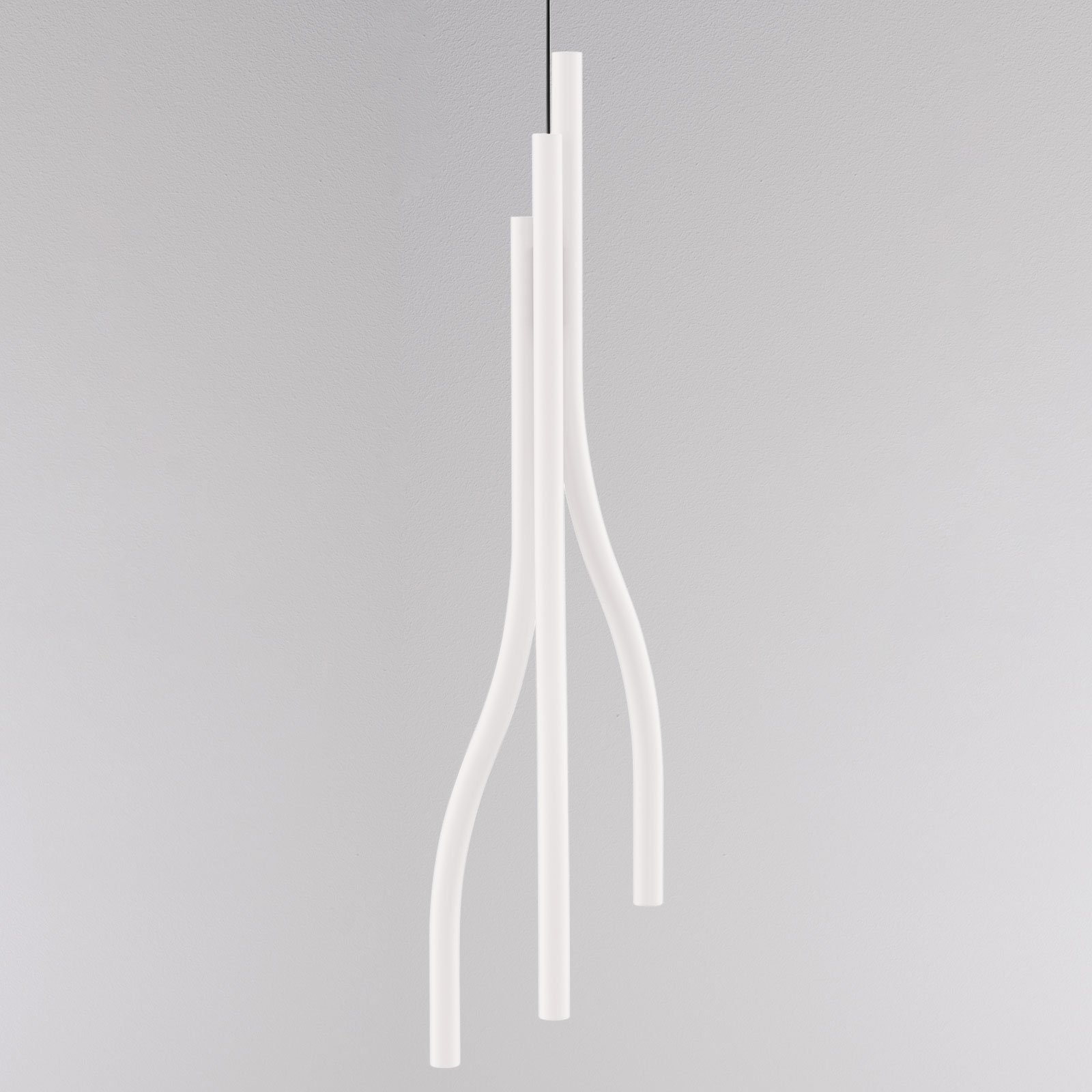LOUM Loum Algae L hanging lamp Ø 23 cm 2,700 K white, for Living / Dining Room, aluminium, 15 W, energy efficiency: A+, H: 97.5 cm