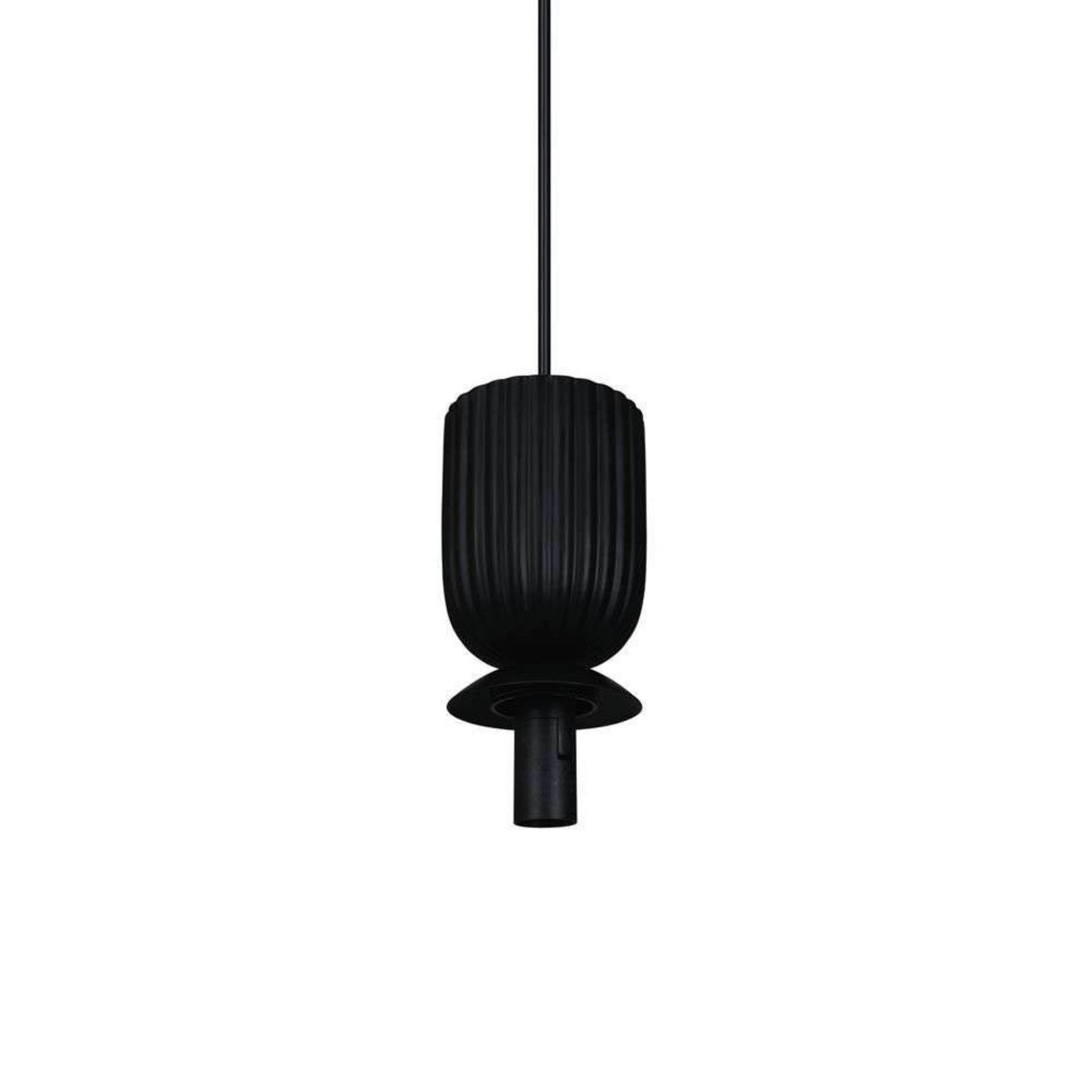 Żyrandol Sadie, czarna, Ø 15 cm, szkło/ceramika