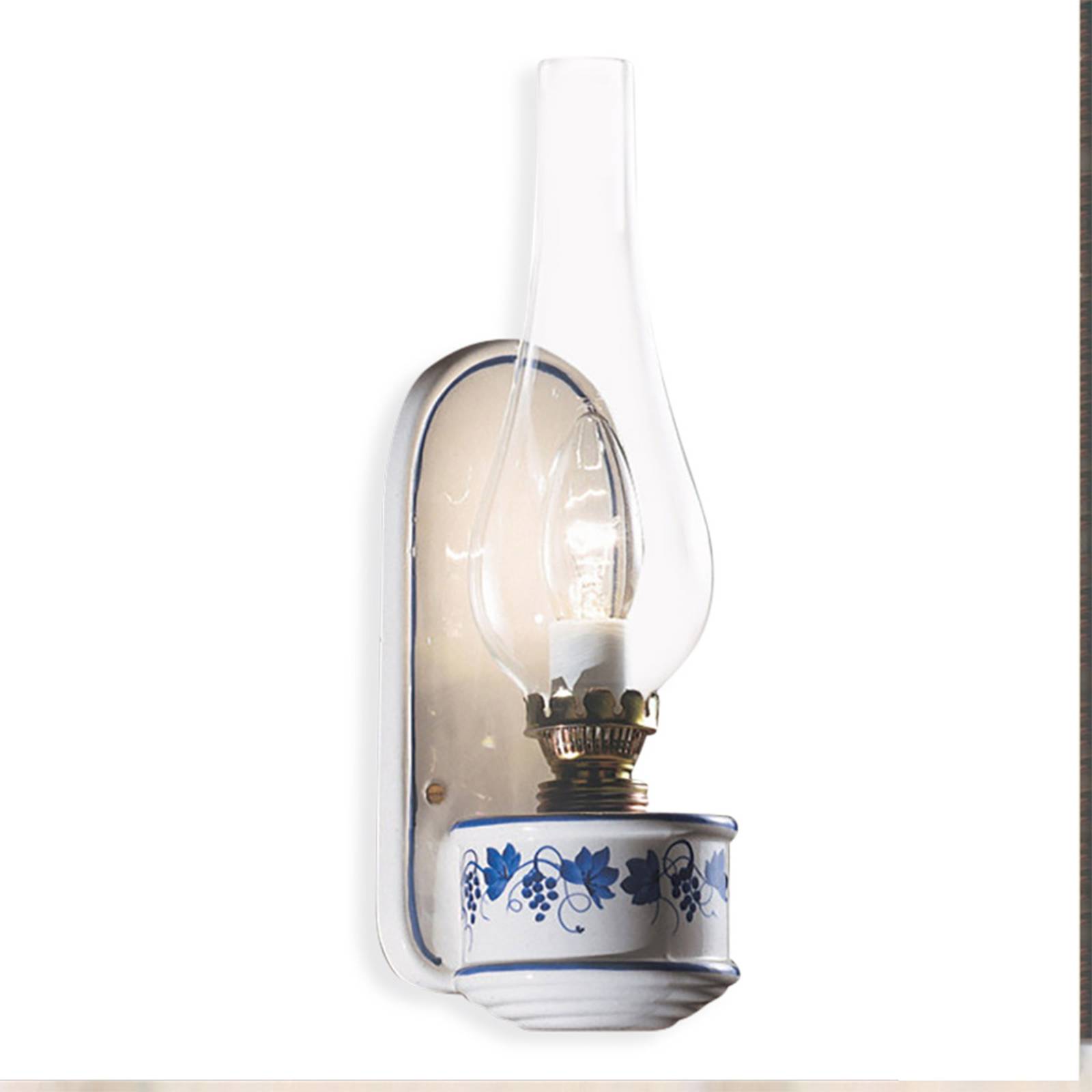 Image of Applique Pompei au design de torche, bleue/blanche 8056598470680