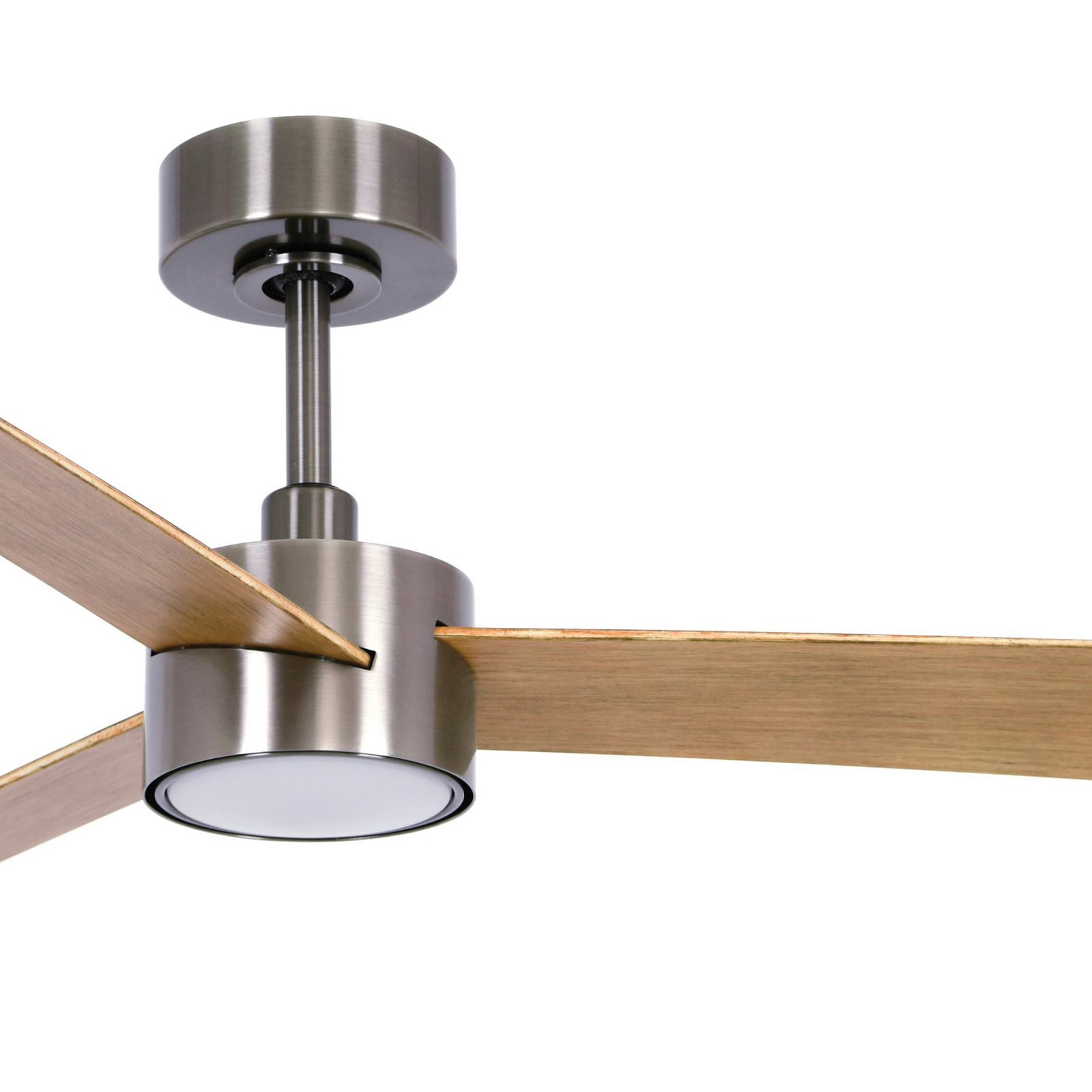 Ventilateur de plafond Licht Climate IV nickel/teck silencieux Beacon Lighting - Salon / séjour - Moderne - Plastique