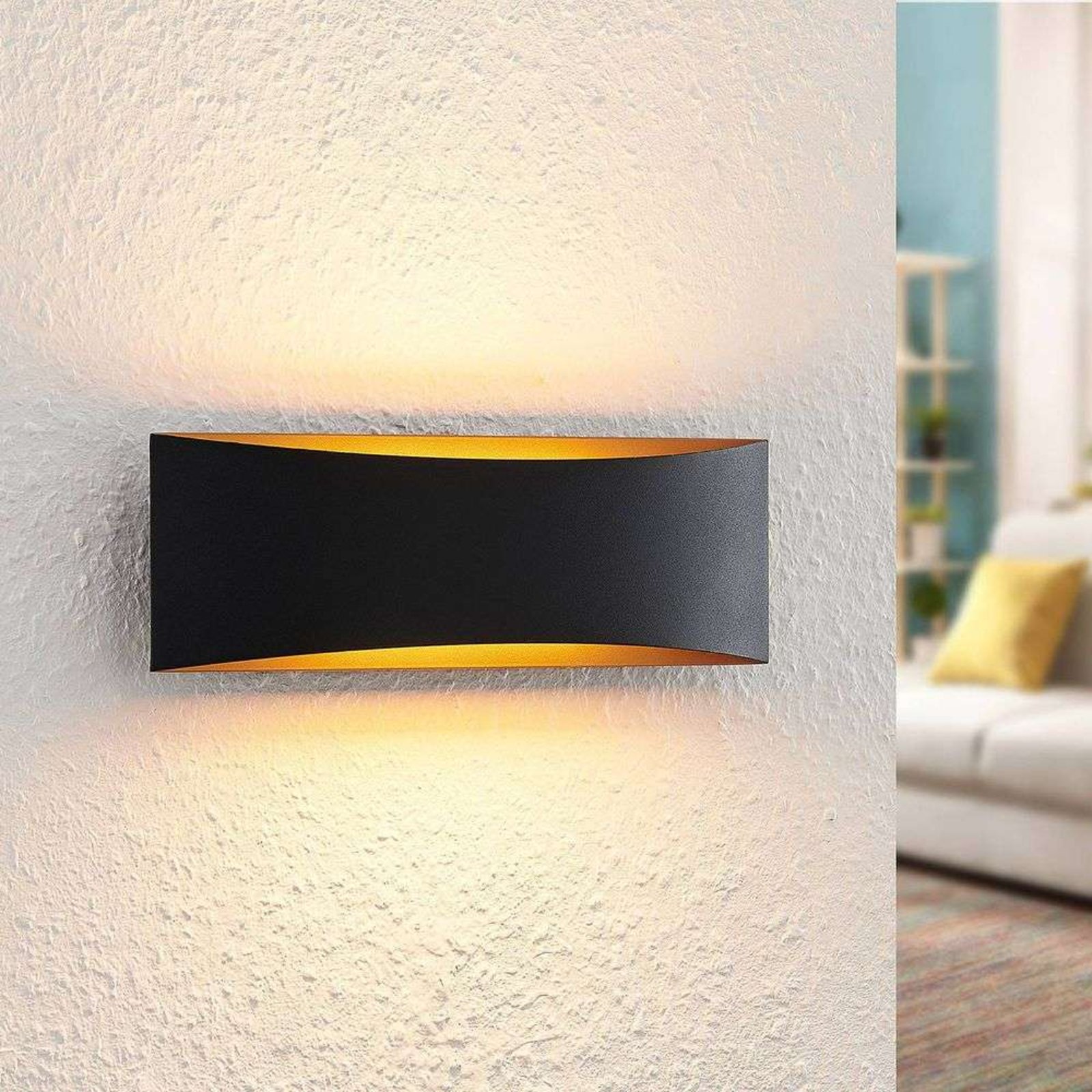 Danta Wandleuchte Black/Gold - Arcchio