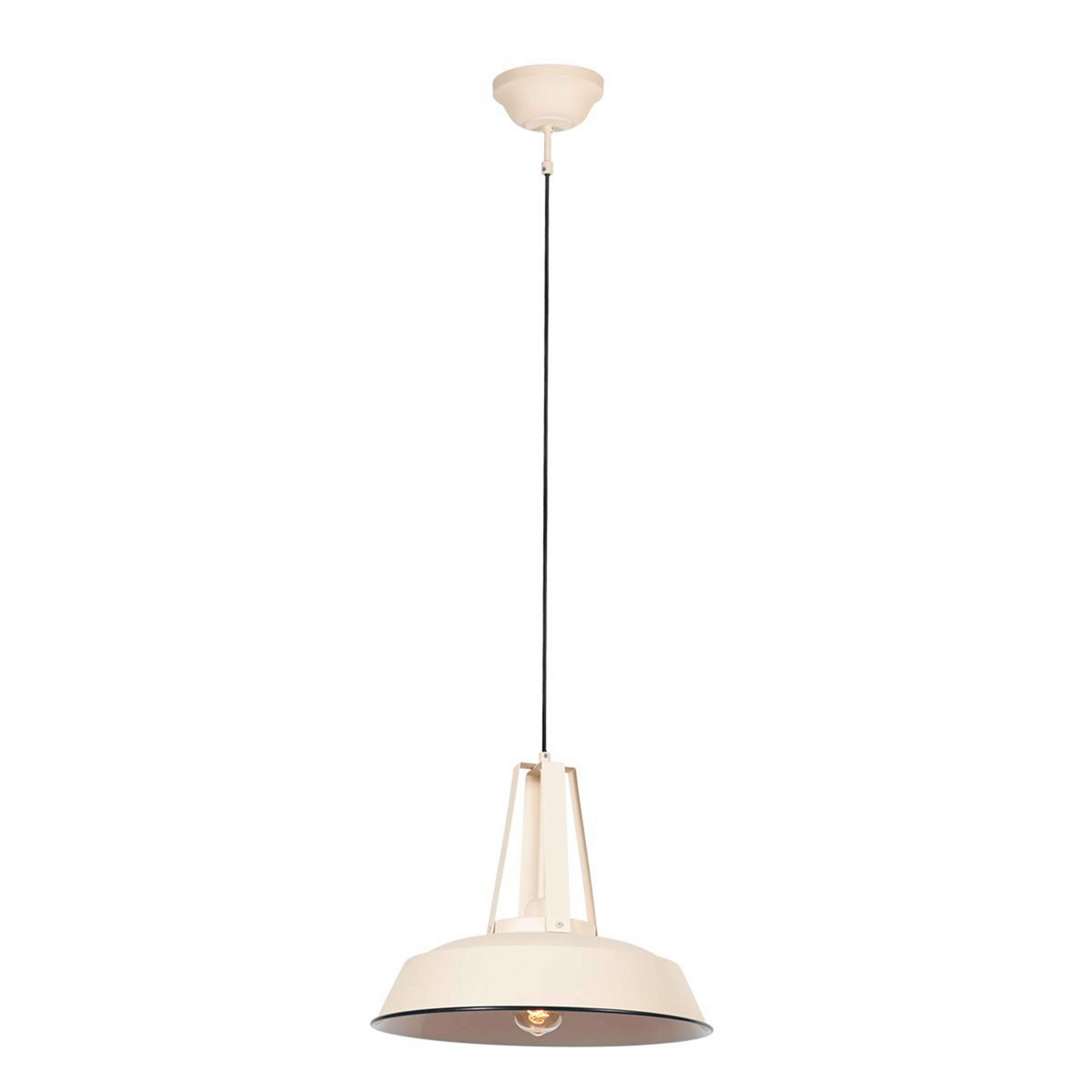 Suspension Eden, couleur crème, métal, douille E27