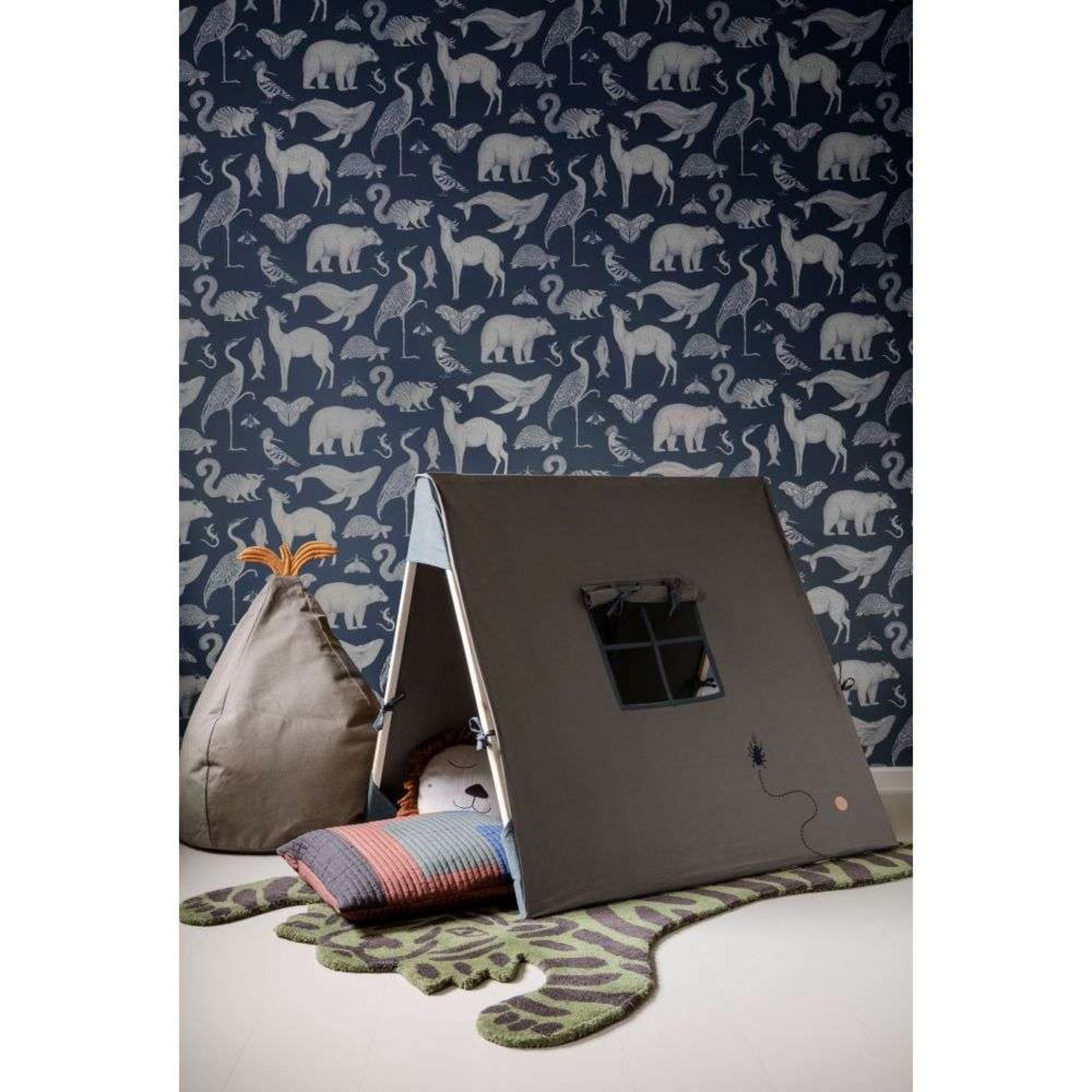 Tent Beetle Embroidery Dark Olive - ferm LIVING