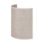 Wandlamp Euluna jute, wit/ecru, halfrond, hoogte 24 cm