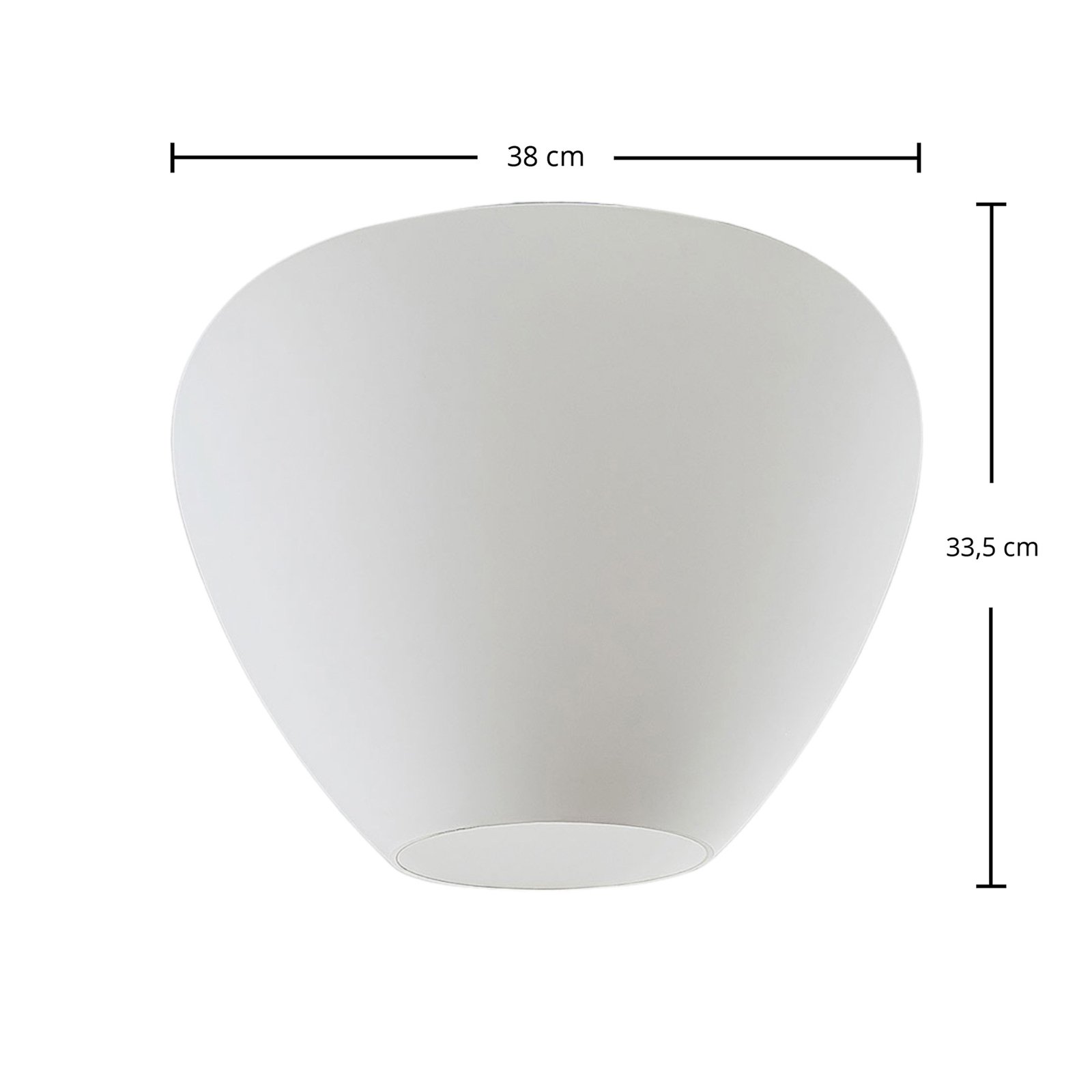 Lindby Deckenlampe Bibiane, opalweiß, Glas, Ø 38 cm, E27