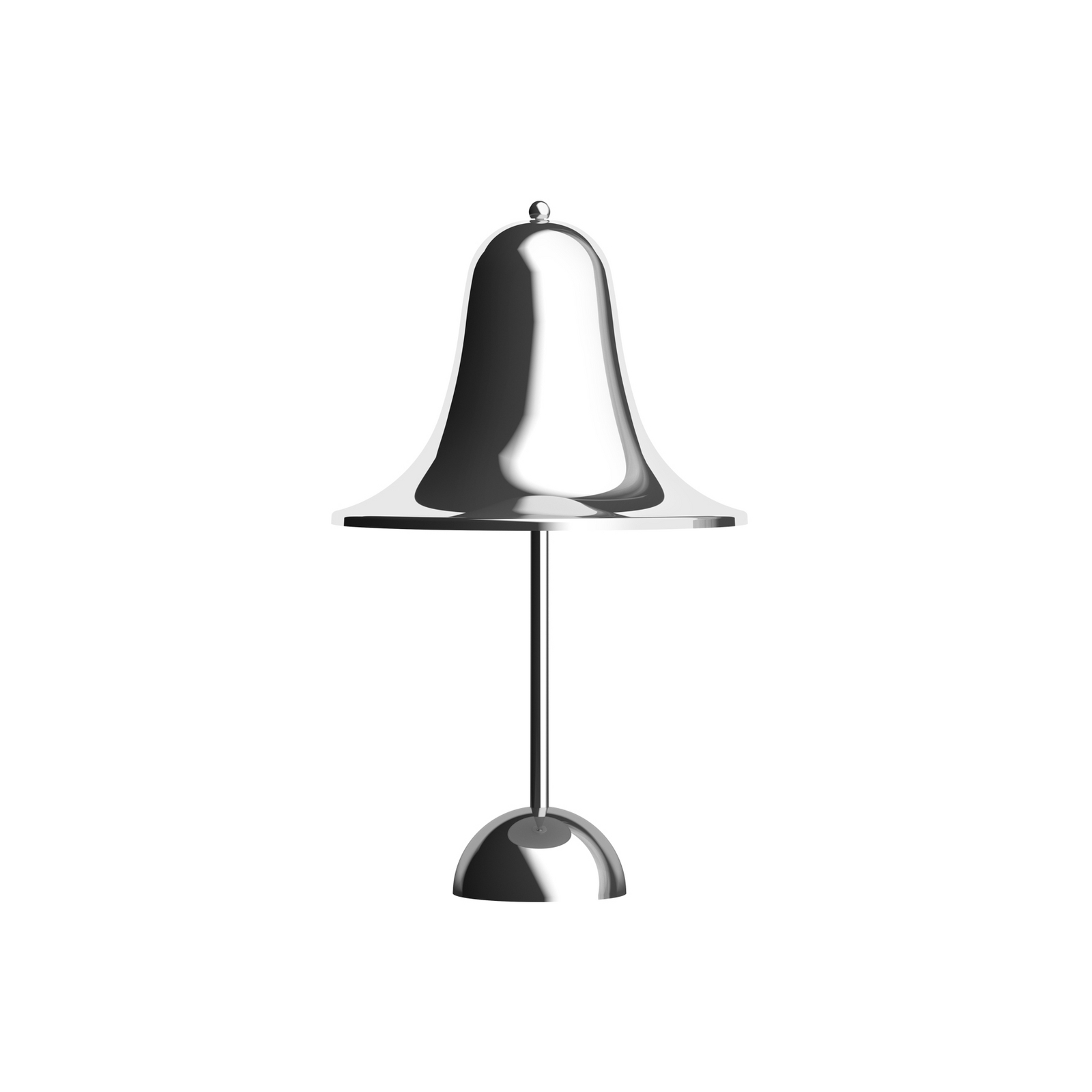Candeeiro de mesa recarregável Pantop cromado - VERPAN